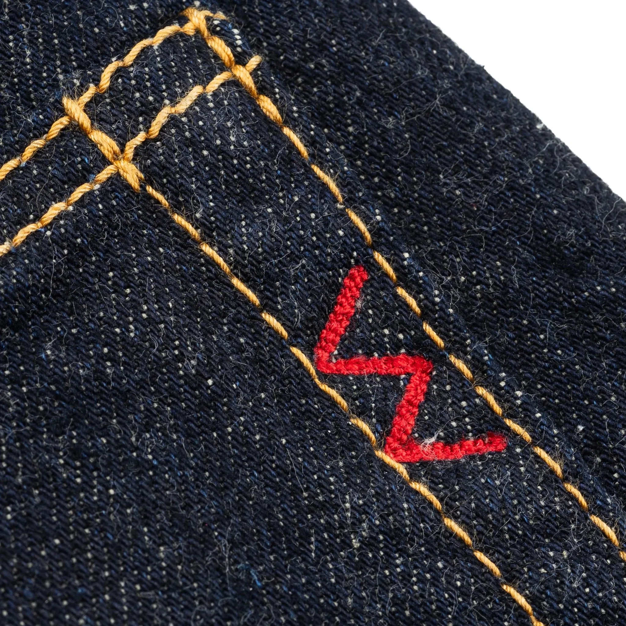 IH-634N 17oz Selvedge Denim Straight Cut Jeans - Natural Indigo - Image 11