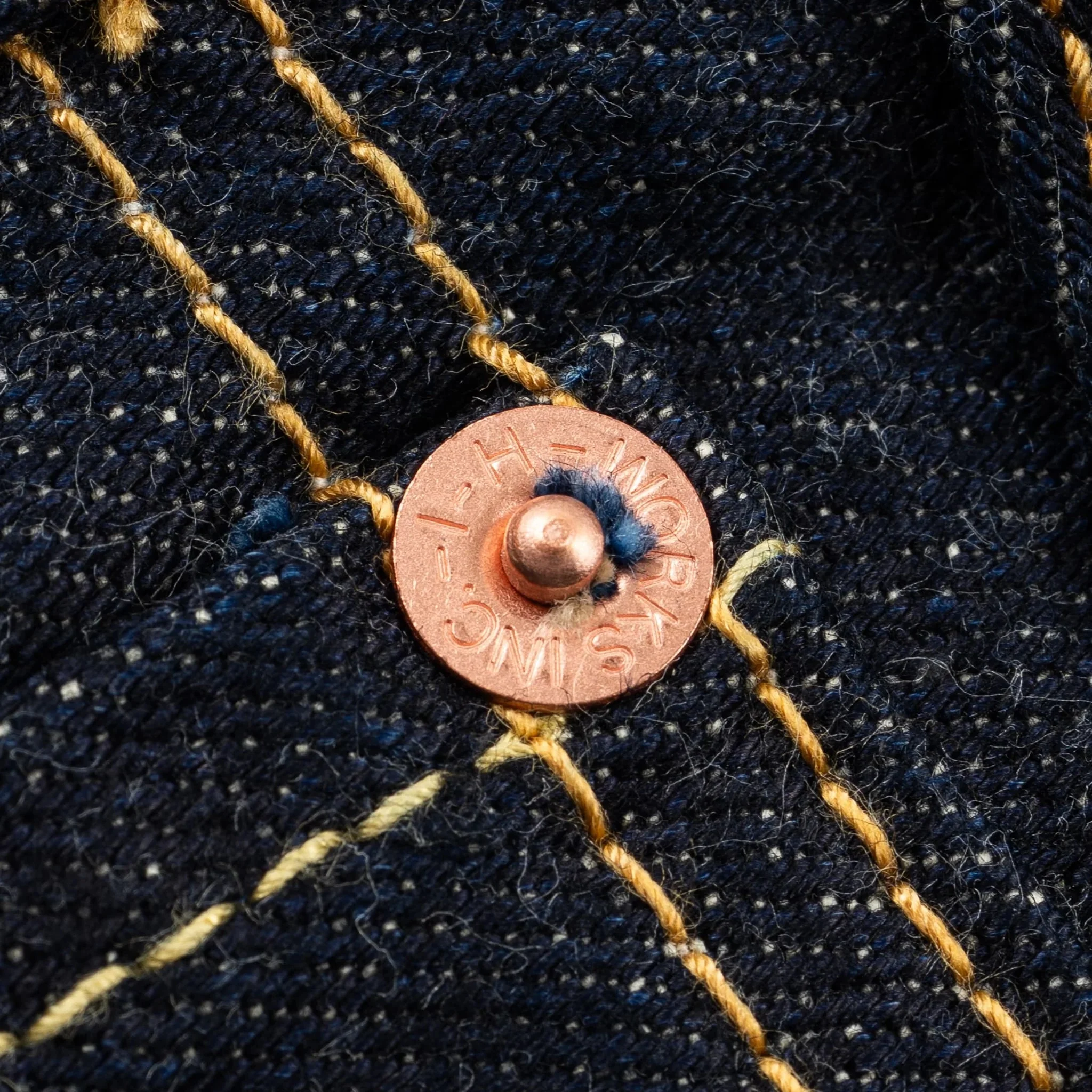 IH-634N 17oz Selvedge Denim Straight Cut Jeans - Natural Indigo - Image 13