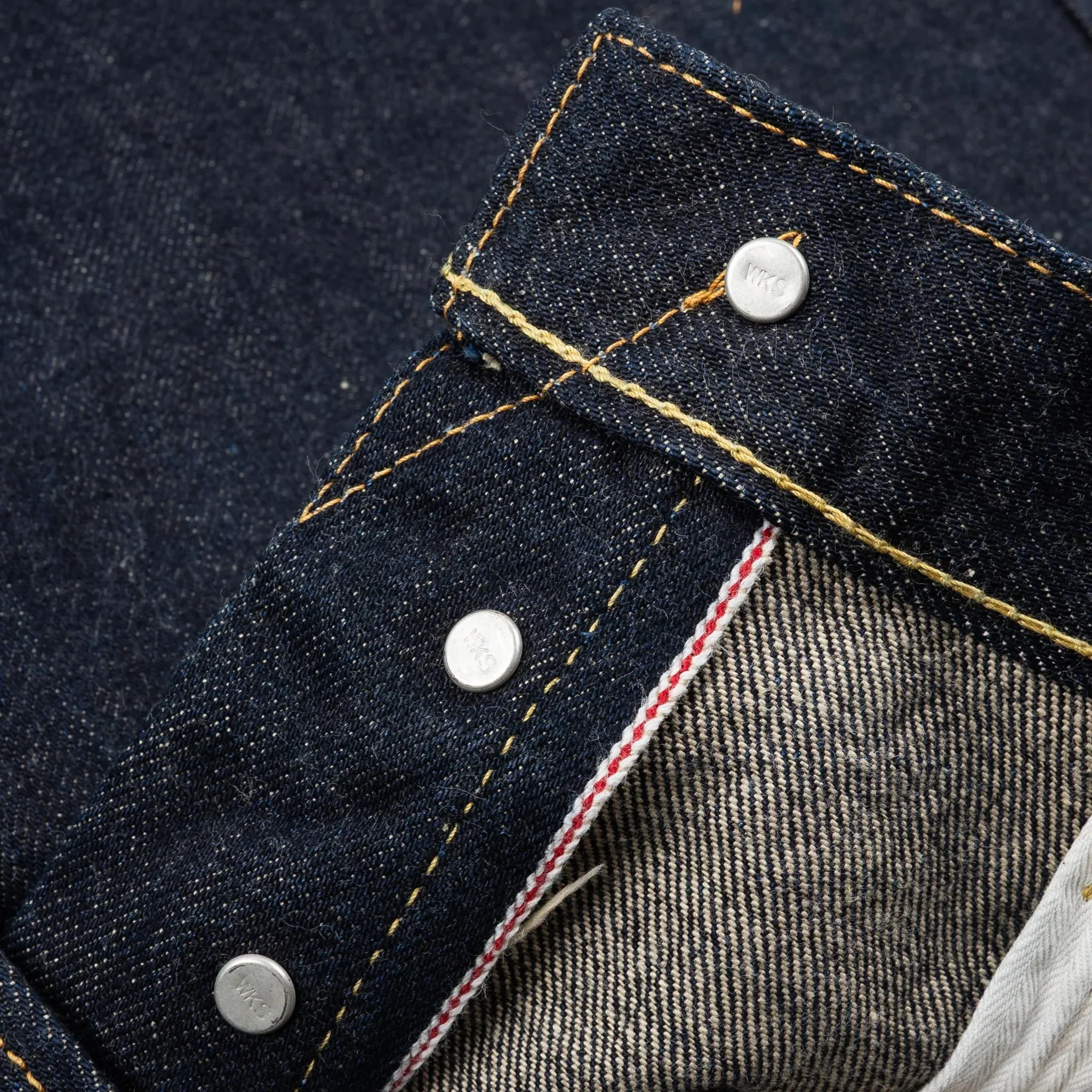 IH-634N 17oz Selvedge Denim Straight Cut Jeans - Natural Indigo - Image 8