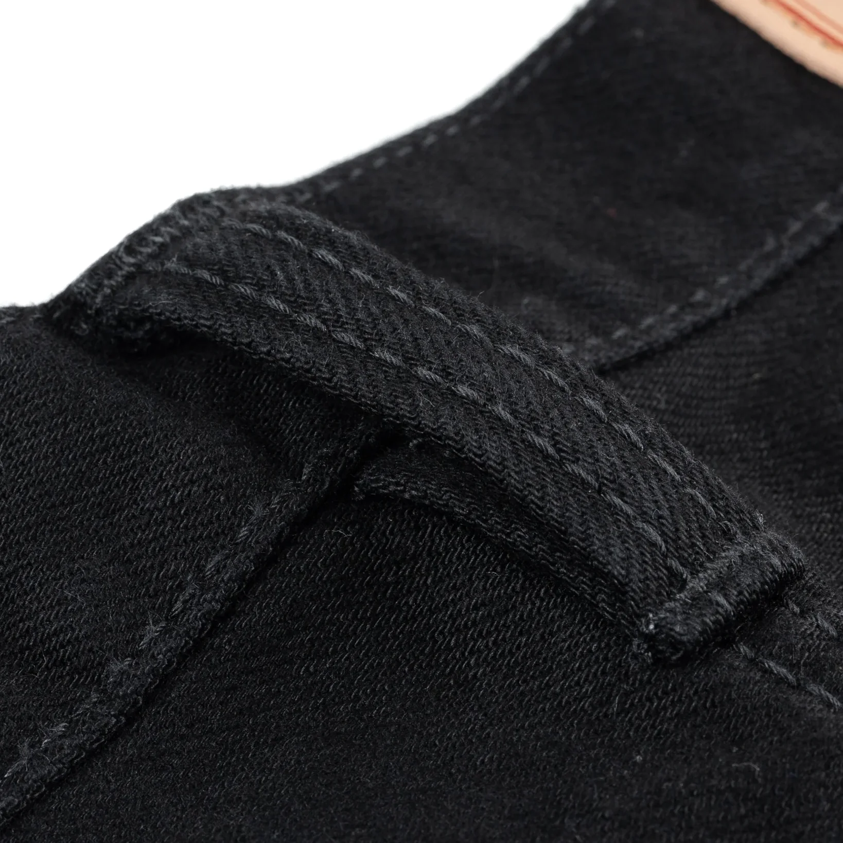 IH-634S-142bb 14oz Selvedge Denim Straight Cut Jeans - Black/Black - Image 11