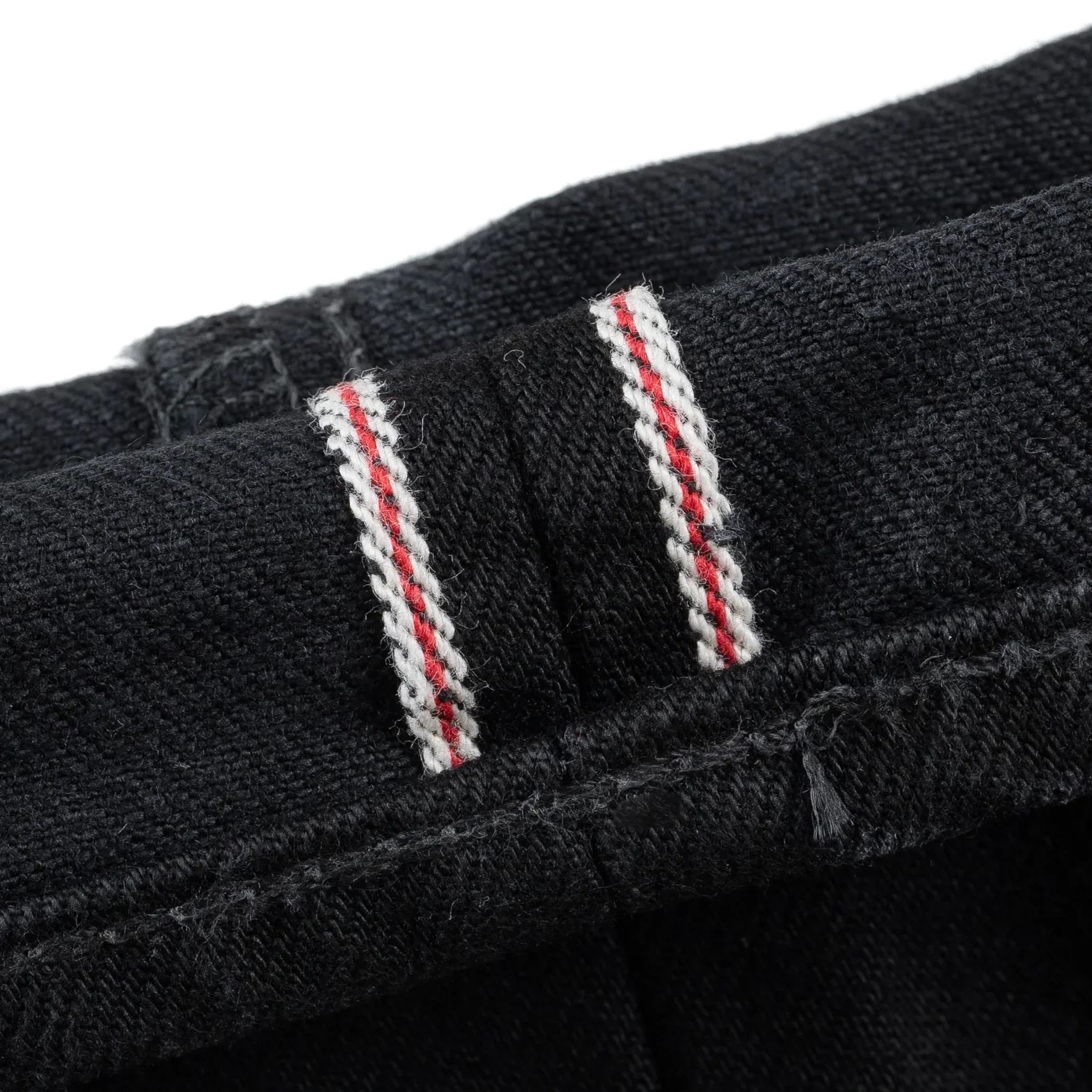 IH-634S-142bb 14oz Selvedge Denim Straight Cut Jeans - Black/Black - Image 13