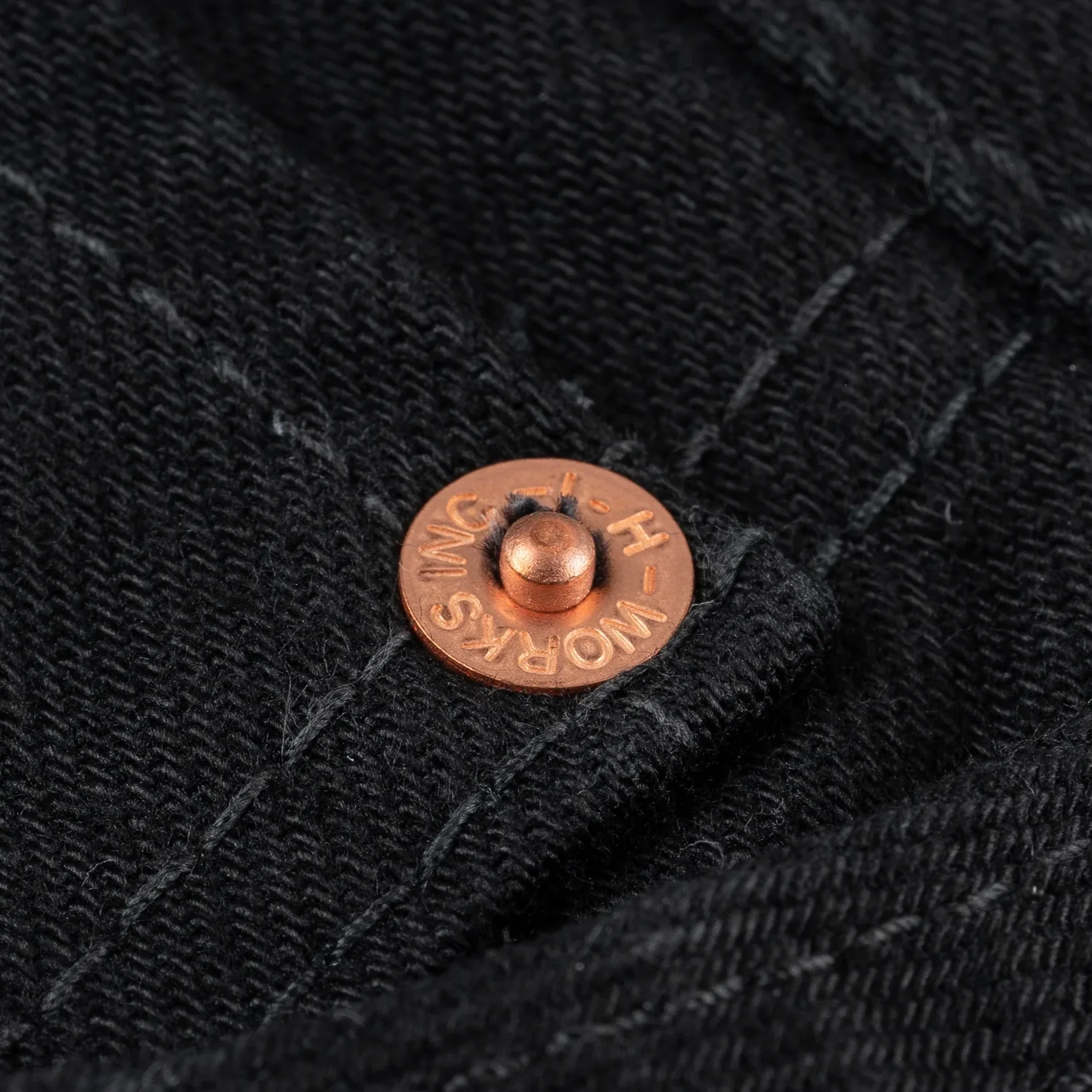 IH-634S-142bb 14oz Selvedge Denim Straight Cut Jeans - Black/Black - Image 7