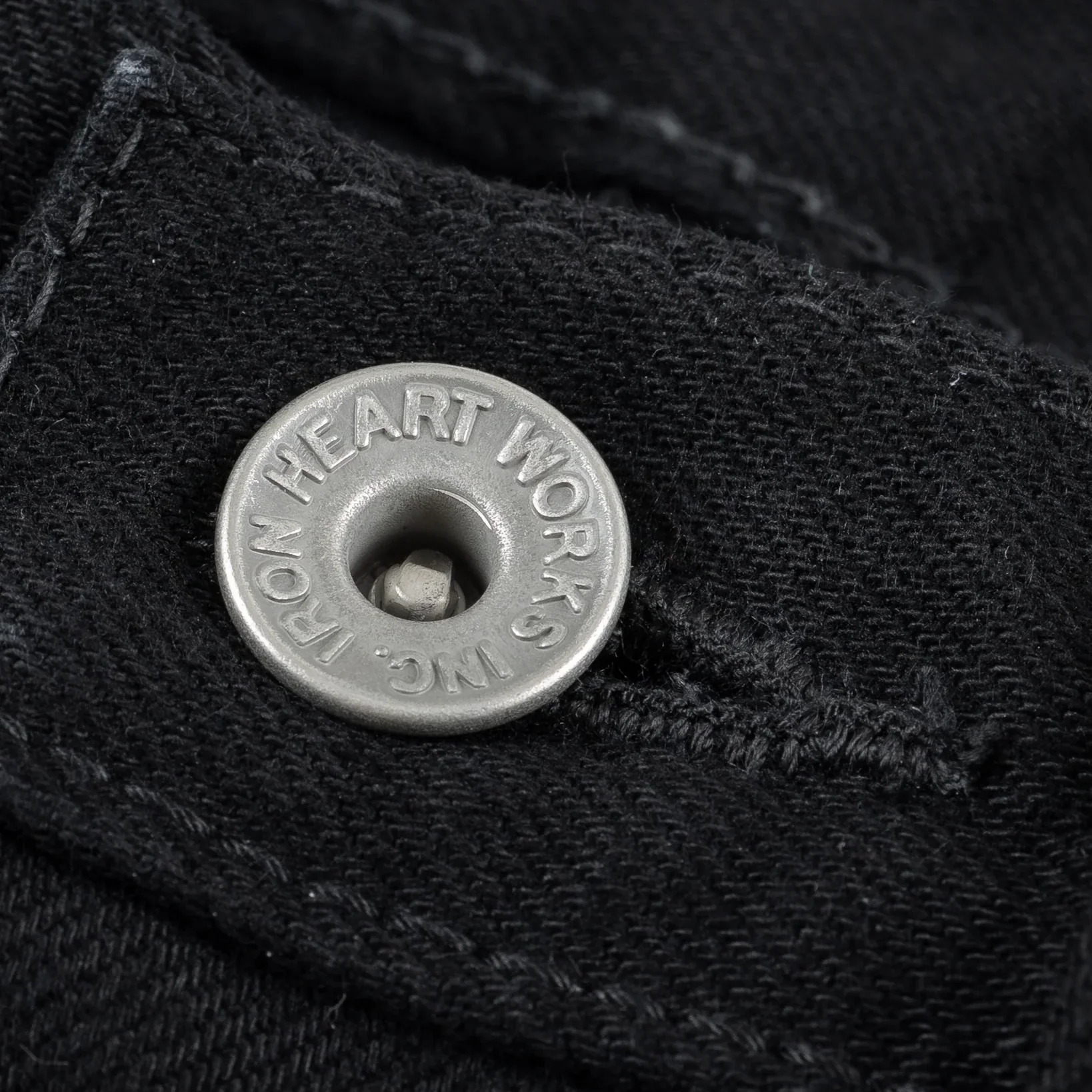 IH-634S-142bb 14oz Selvedge Denim Straight Cut Jeans - Black/Black - Image 8