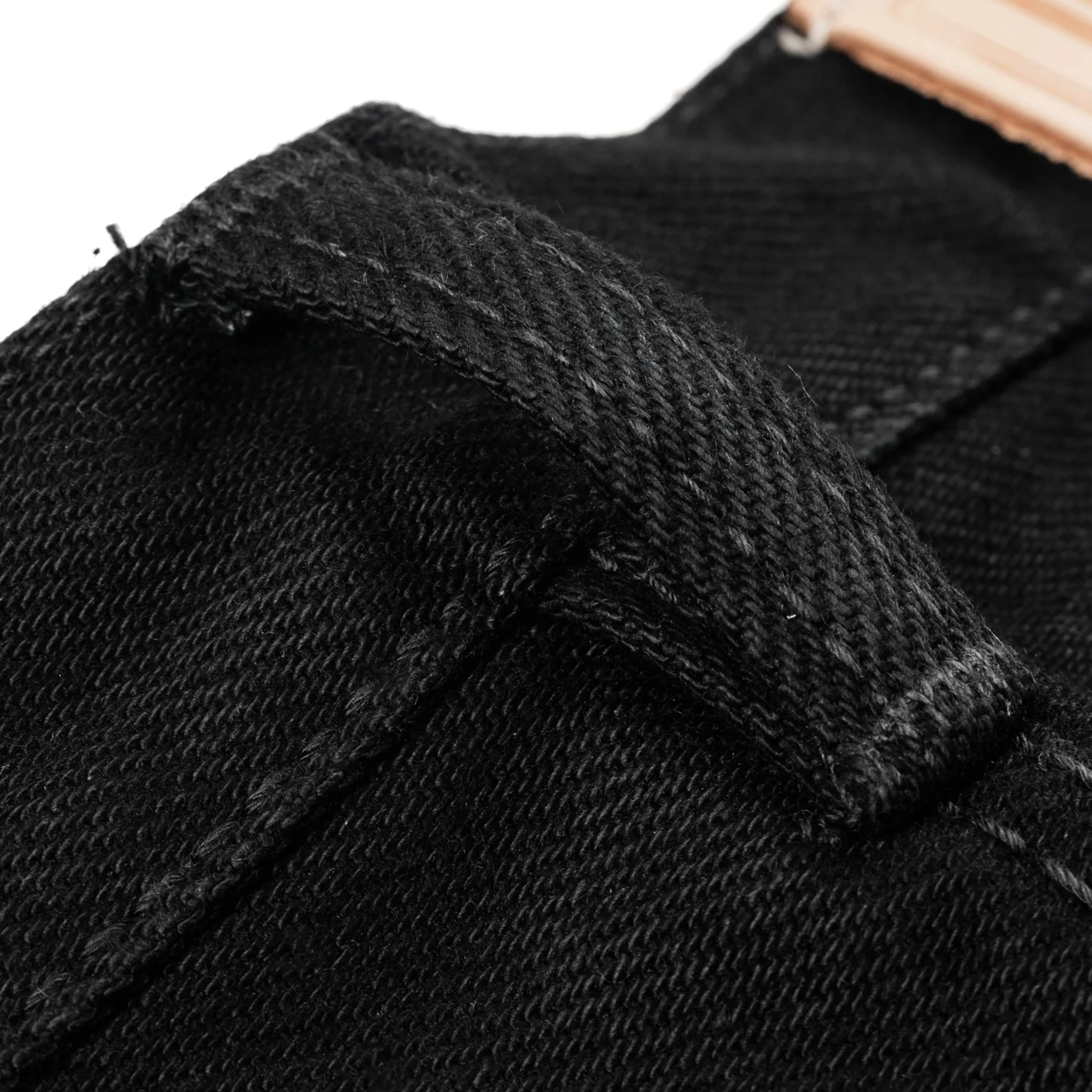 IH-634S-SBG 21oz Selvedge Denim Straight Cut Jeans - Superblack (Fades To Grey) - Image 11