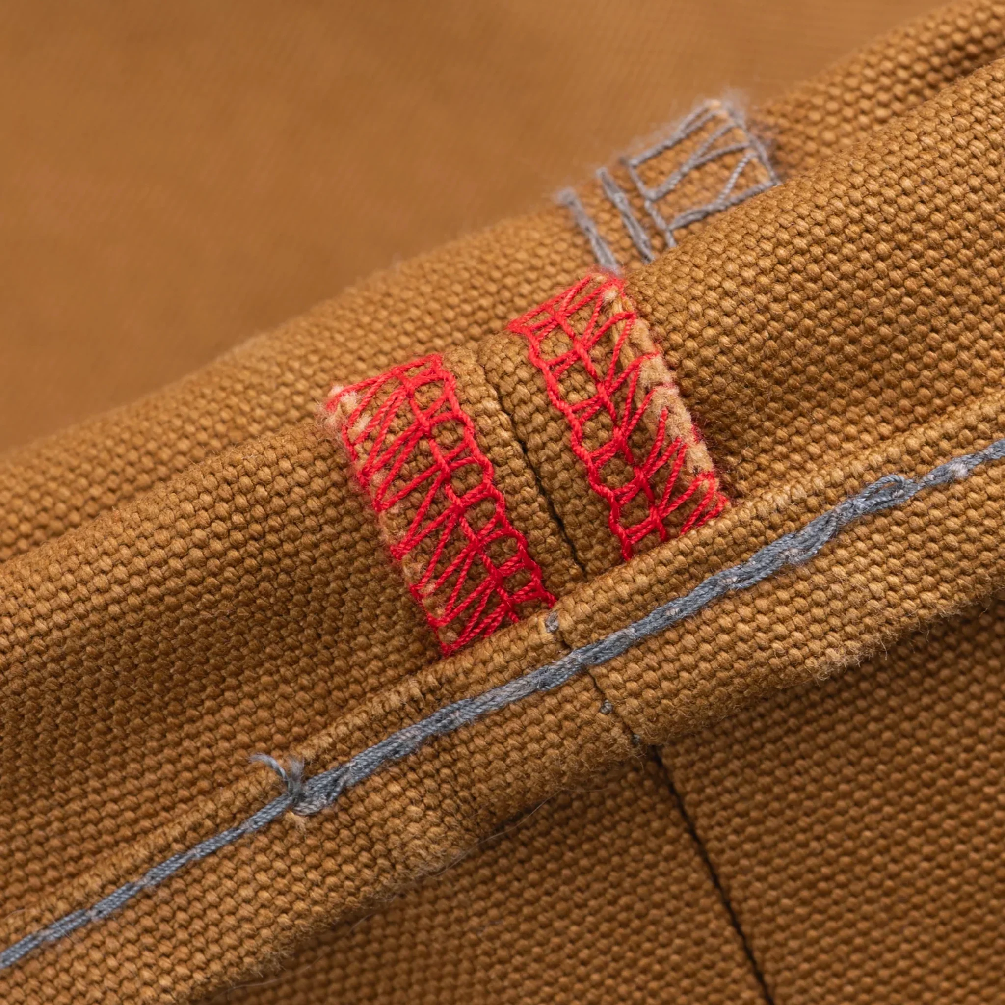 IH-666D 17oz Duck Slim Straight Cut Jeans - Brown - Image 12