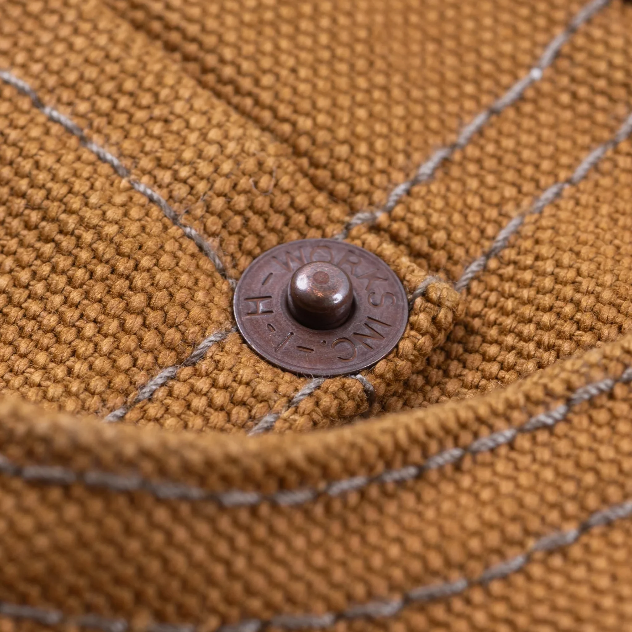IH-666D 17oz Duck Slim Straight Cut Jeans - Brown - Image 4
