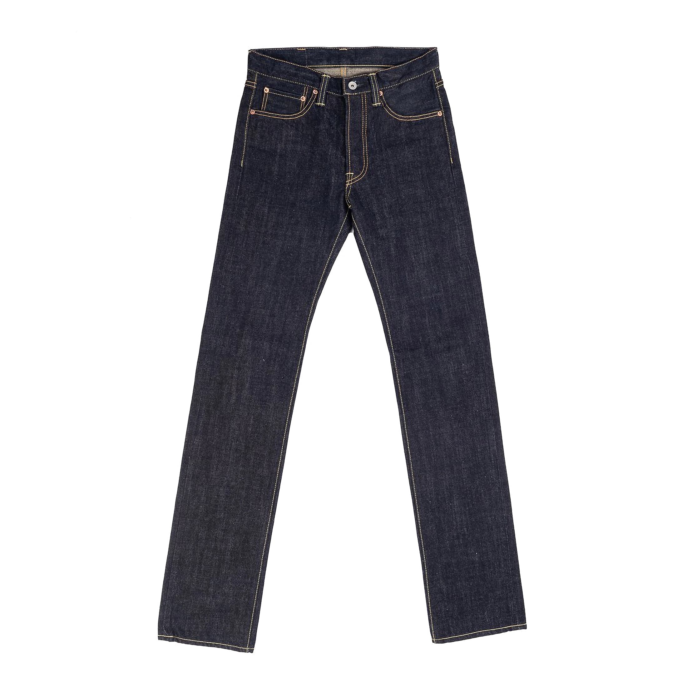 IH-666N 17oz Selvedge Denim Slim Straight Cut Jeans - Natural Indigo - Image 2