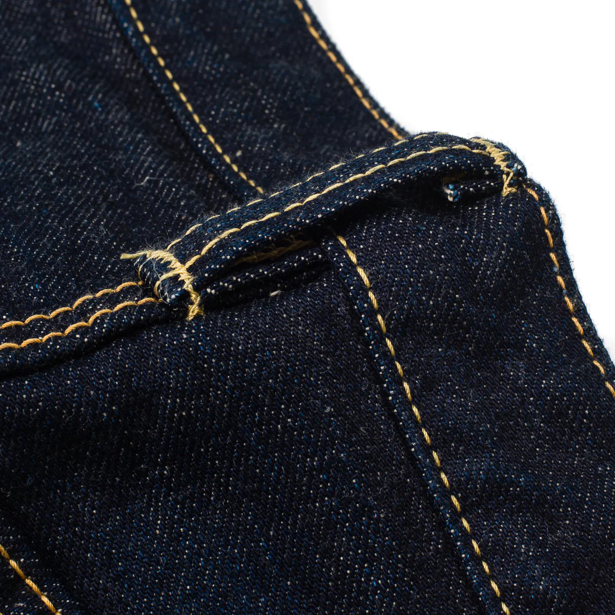 IH-666N 17oz Selvedge Denim Slim Straight Cut Jeans - Natural Indigo - Image 8