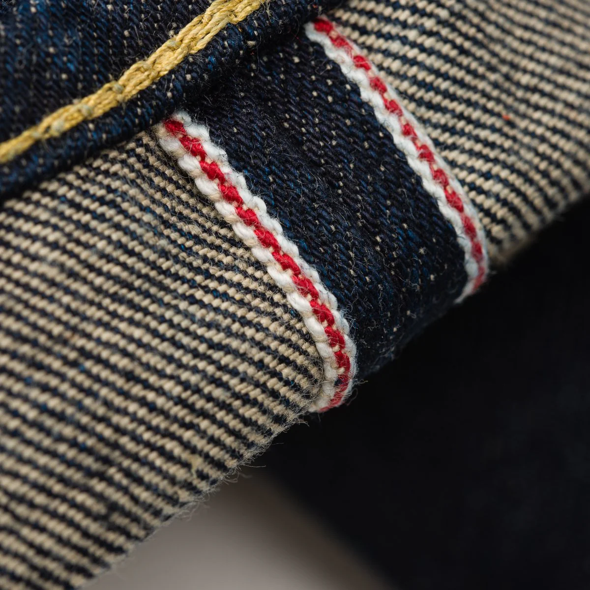 IH-666N 17oz Selvedge Denim Slim Straight Cut Jeans - Natural Indigo - Image 9