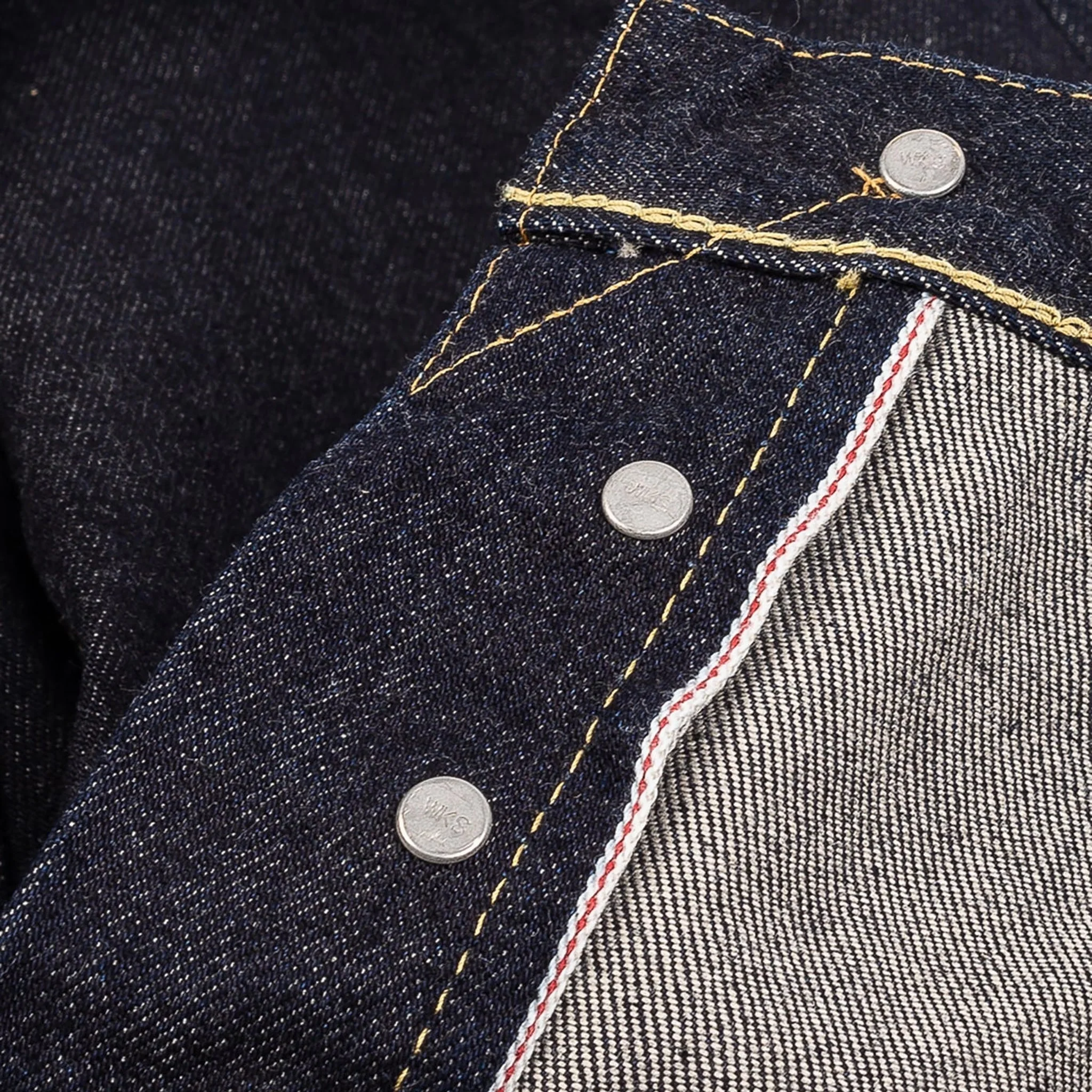 IH-666S-142 14oz Selvedge Denim Slim Straight Cut Jeans - Indigo - Image 6