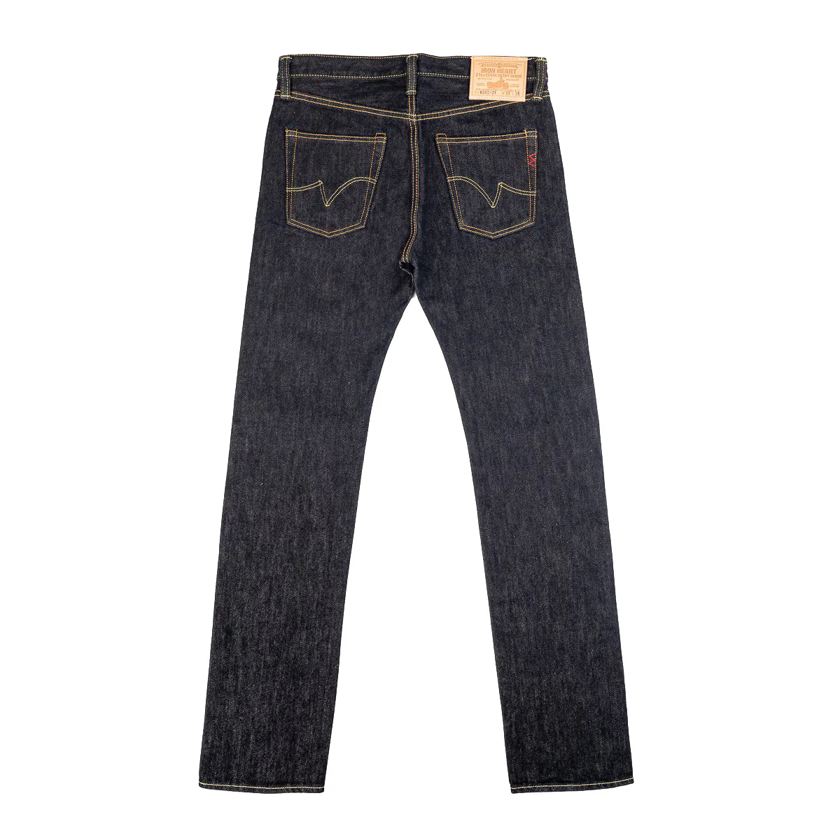 IH-666S-21 21oz Selvedge Denim Slim Straight Cut Jeans - Indigo - Image 3