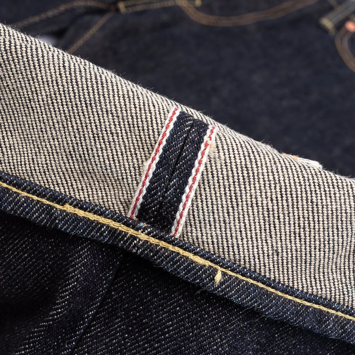 IH-666S-21 21oz Selvedge Denim Slim Straight Cut Jeans - Indigo - Image 7