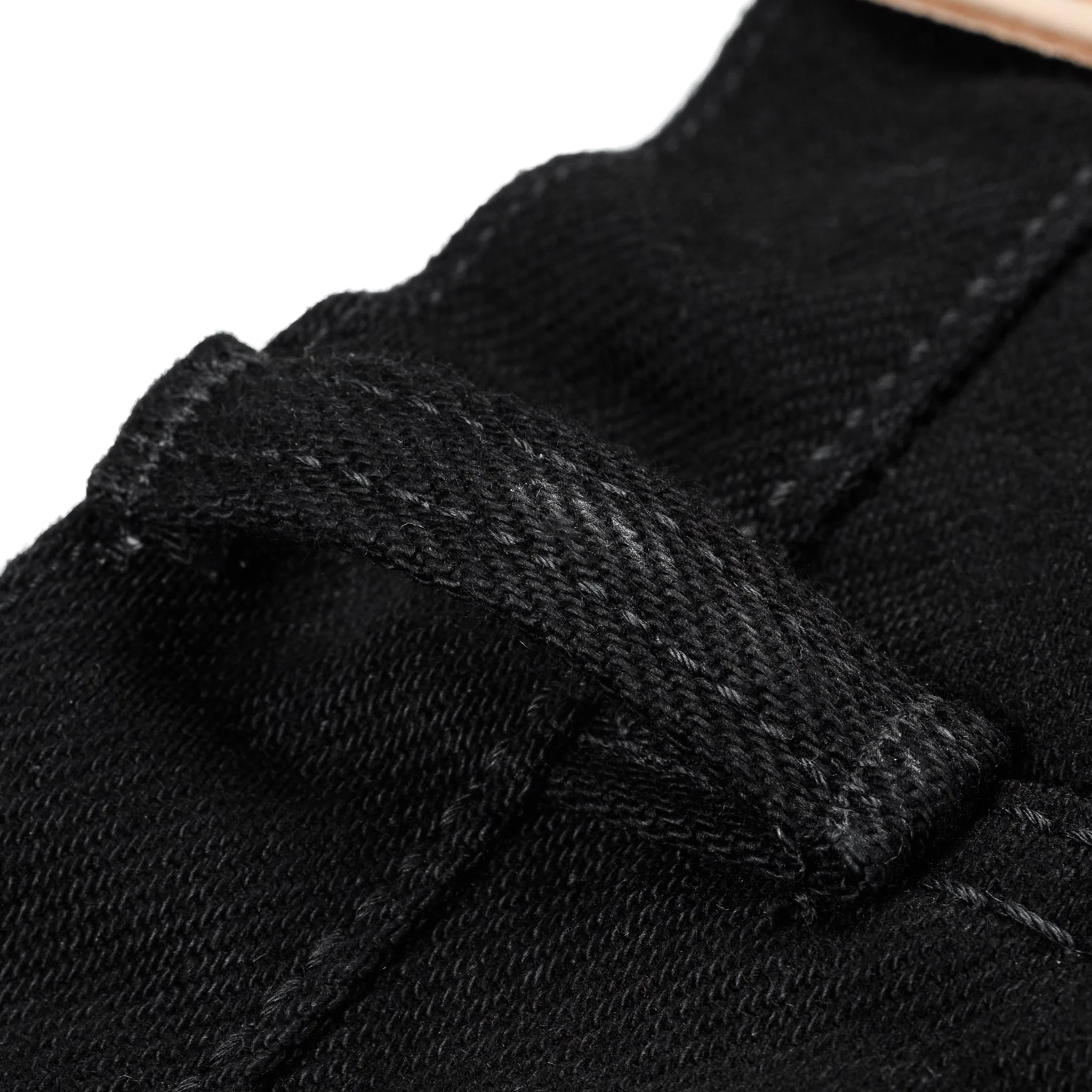 IH-666S-SBG 21oz Selvedge Denim Slim Straight Cut Jeans - Superblack (Fades To Grey) - Image 12