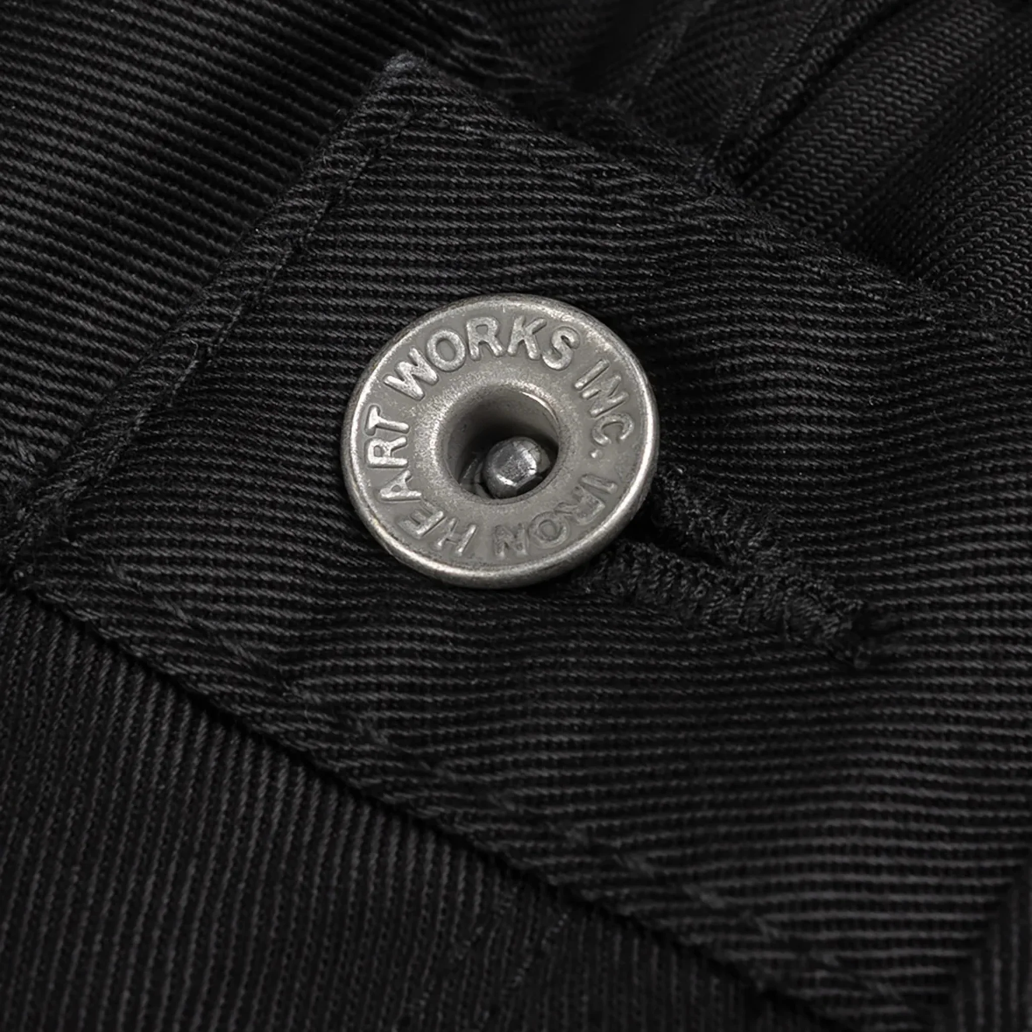 IH-727-BLK 9oz Mercerised Selvedge Cotton Medium/High Rise Tapered Chinos - Black - Image 8