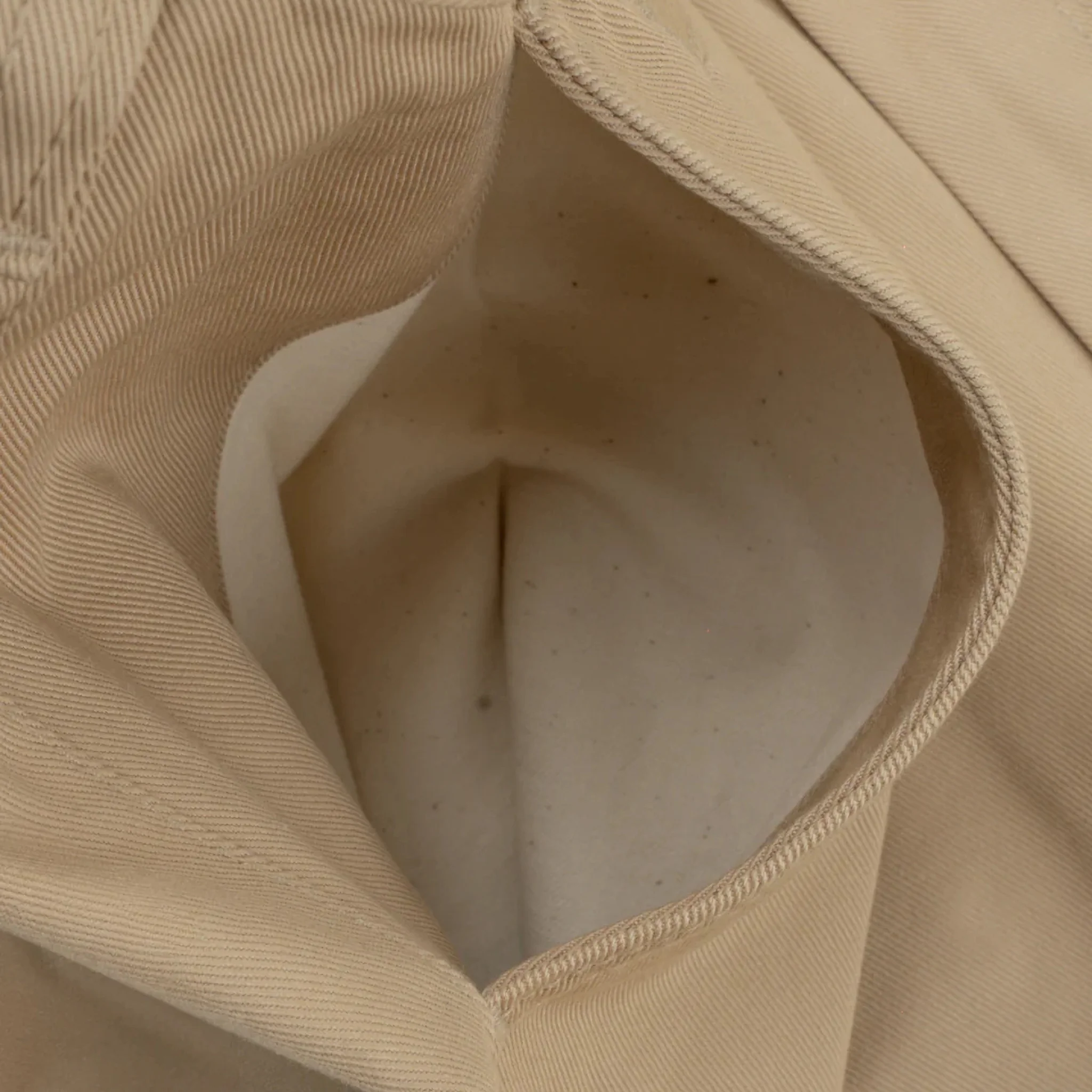 IH-727-KHA 9oz Mercerised Selvedge Cotton Medium/High Rise Tapered Chinos - Khaki - Image 6