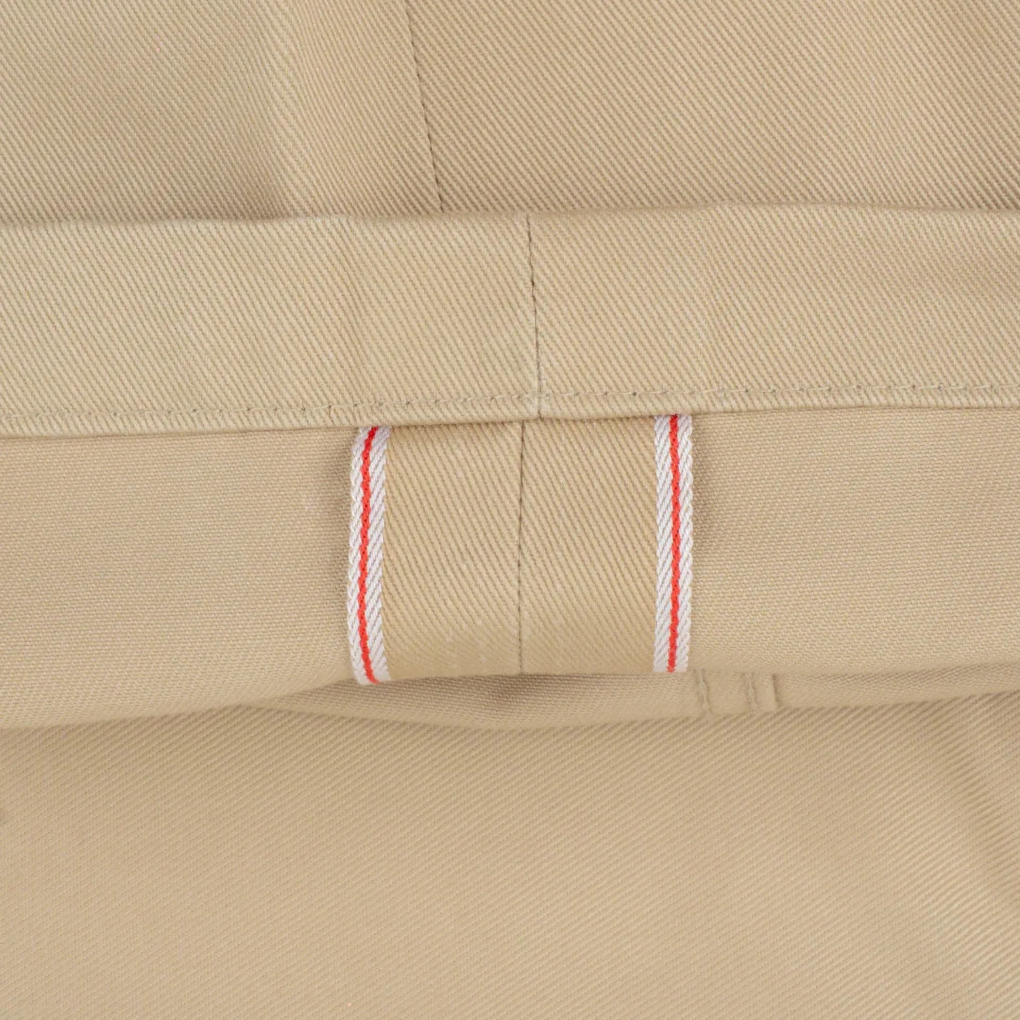 IH-727-KHA 9oz Mercerised Selvedge Cotton Medium/High Rise Tapered Chinos - Khaki - Image 9