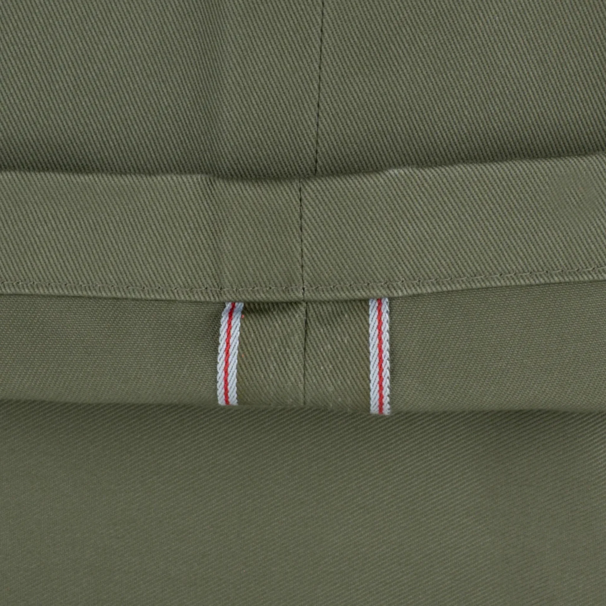 IH-727-OLV 9oz Mercerised Selvedge Cotton Medium/High Rise Tapered Chinos - Olive - Image 9