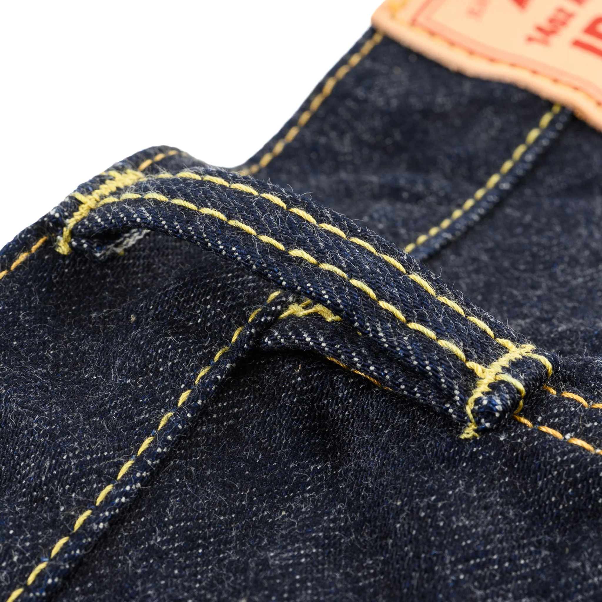 IH-777S-142 14oz Selvedge Denim Slim Tapered Cut Jeans - Indigo - Image 12