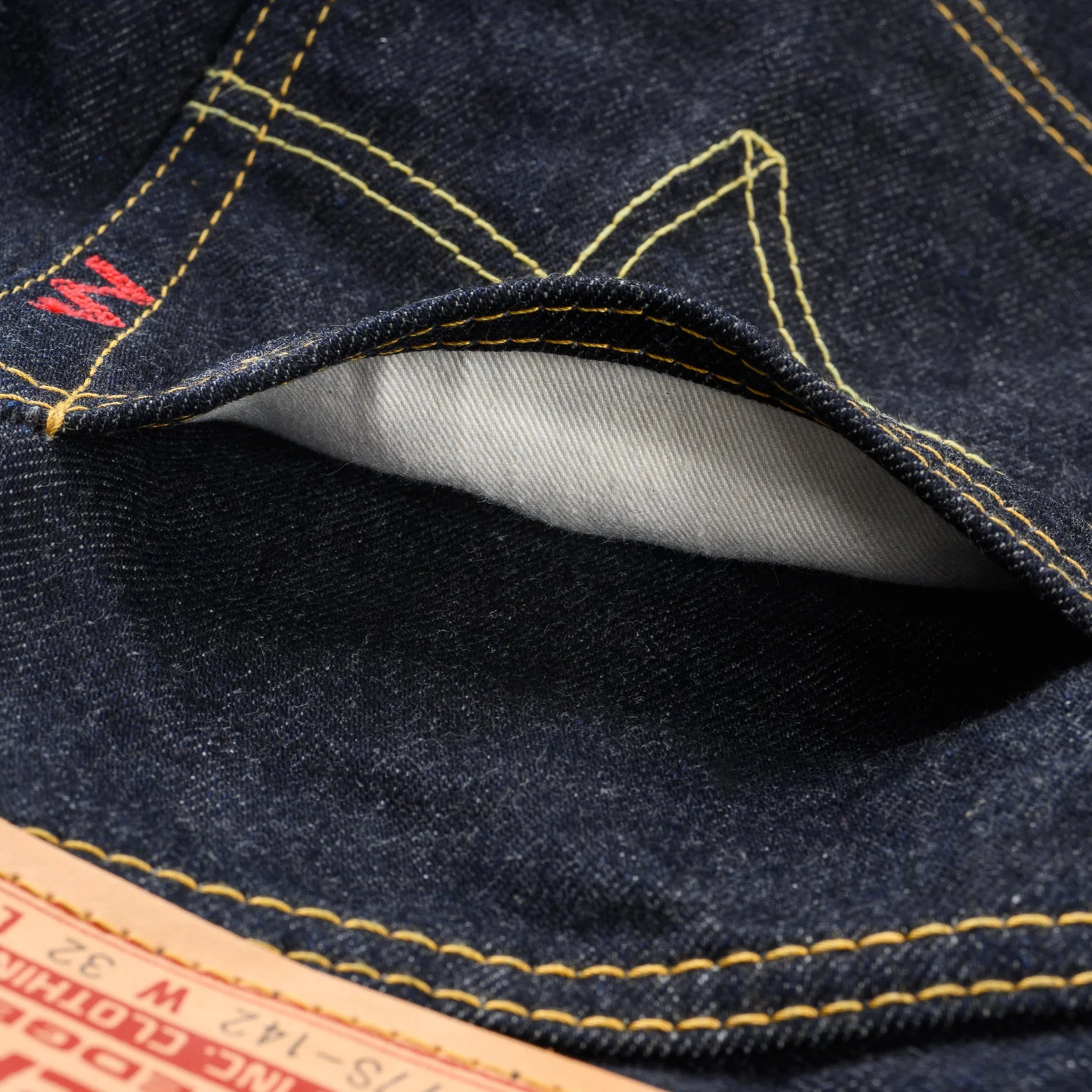 IH-777S-142 14oz Selvedge Denim Slim Tapered Cut Jeans - Indigo - Image 13