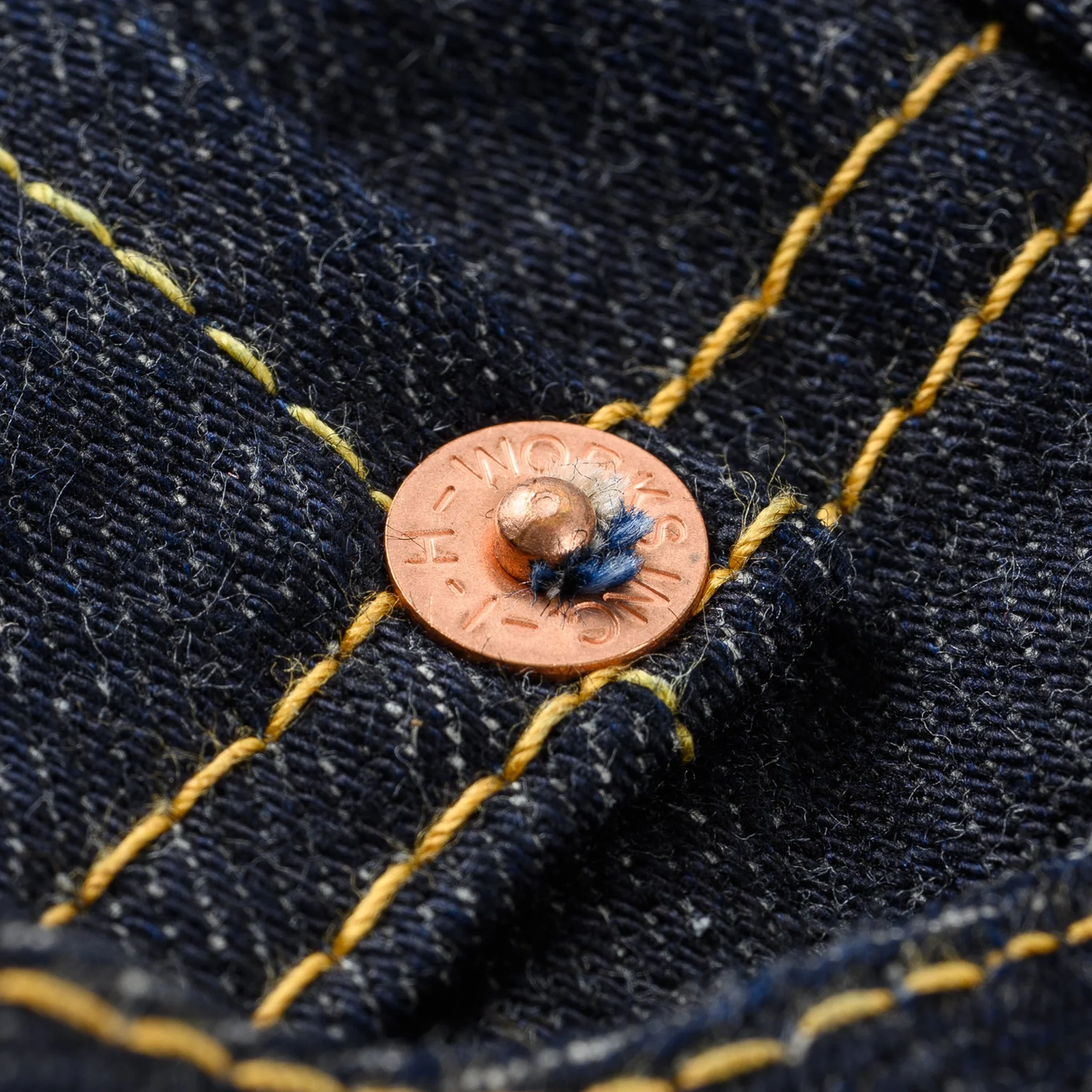 IH-777S-142 14oz Selvedge Denim Slim Tapered Cut Jeans - Indigo - Image 9