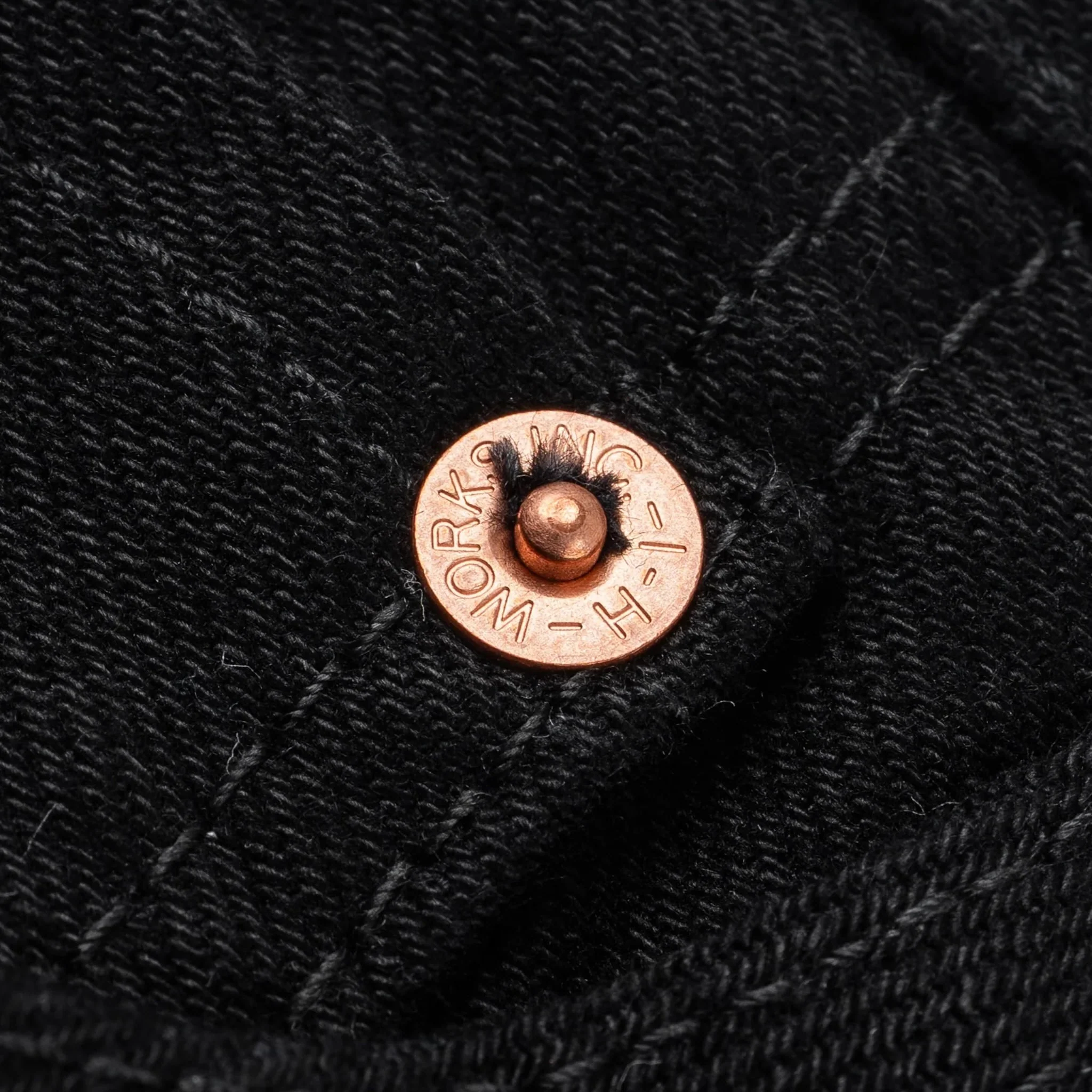 IH-777S-142bb 14oz Selvedge Denim Slim Tapered Cut Jeans - Black/Black - Image 5
