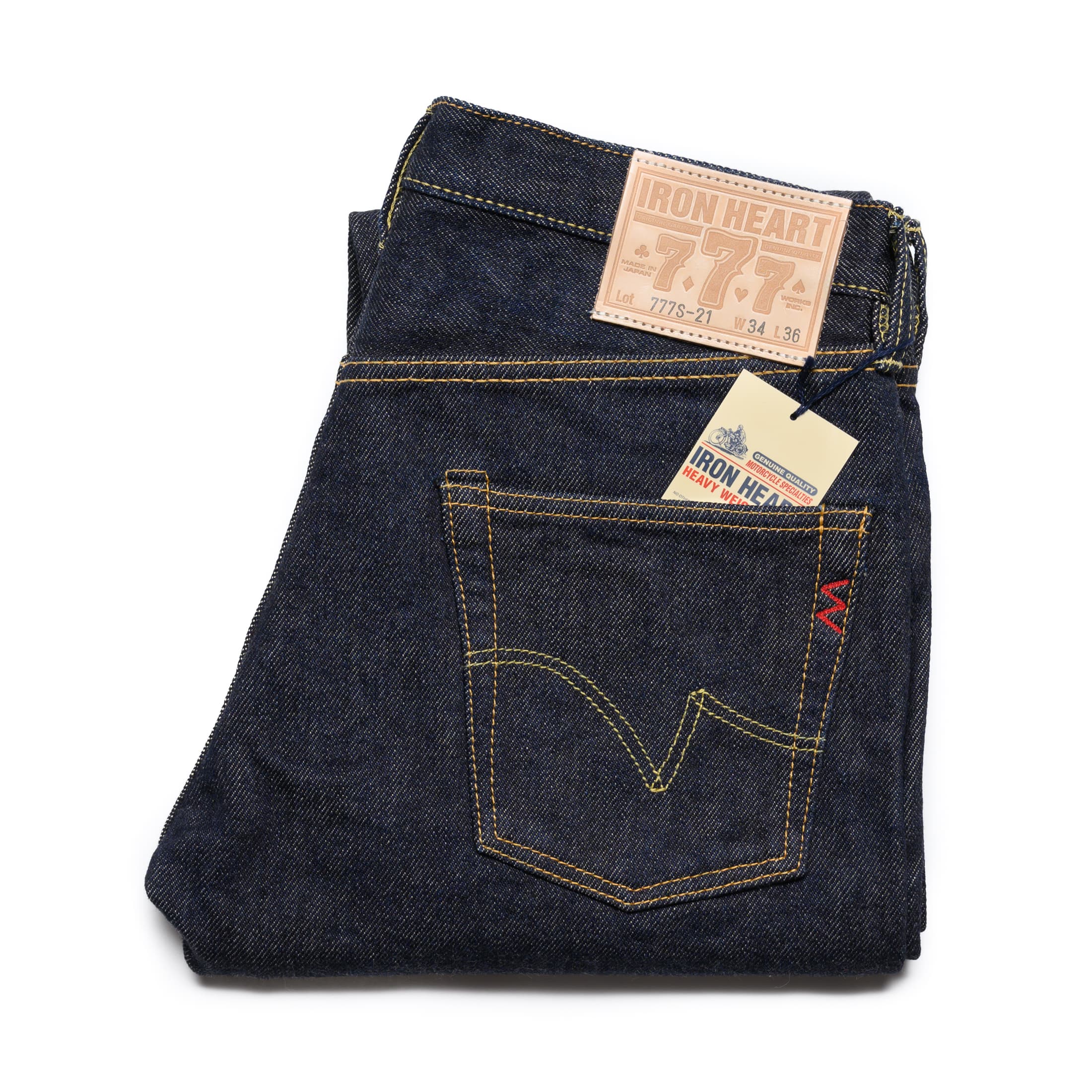 IH-777S 21oz Selvedge Denim Slim Tapered Cut Jeans - Indigo