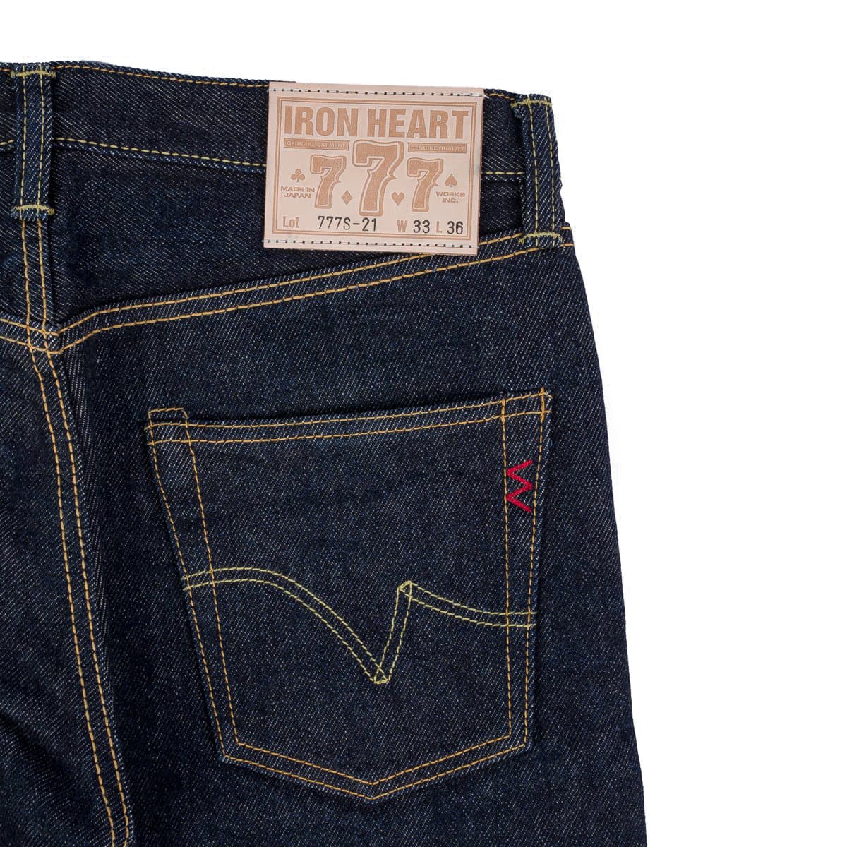 IH-777S 21oz Selvedge Denim Slim Tapered Cut Jeans - Indigo - Image 5
