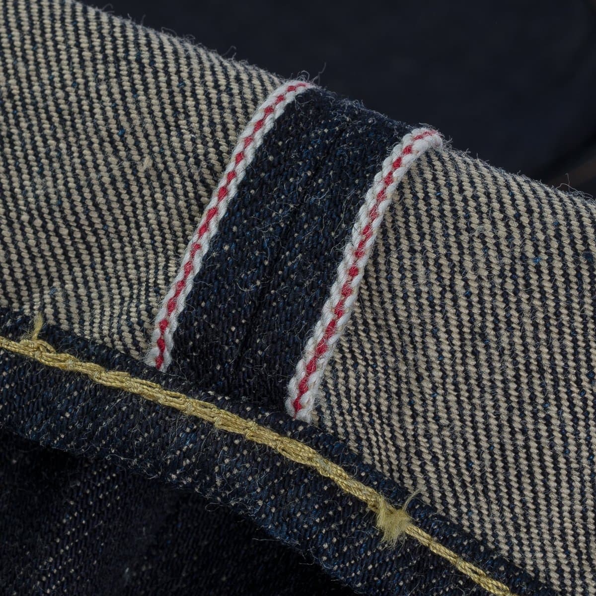 IH-888N 17oz Selvedge Denim Medium/High Rise Tapered Cut Jeans - Natural Indigo - Image 11