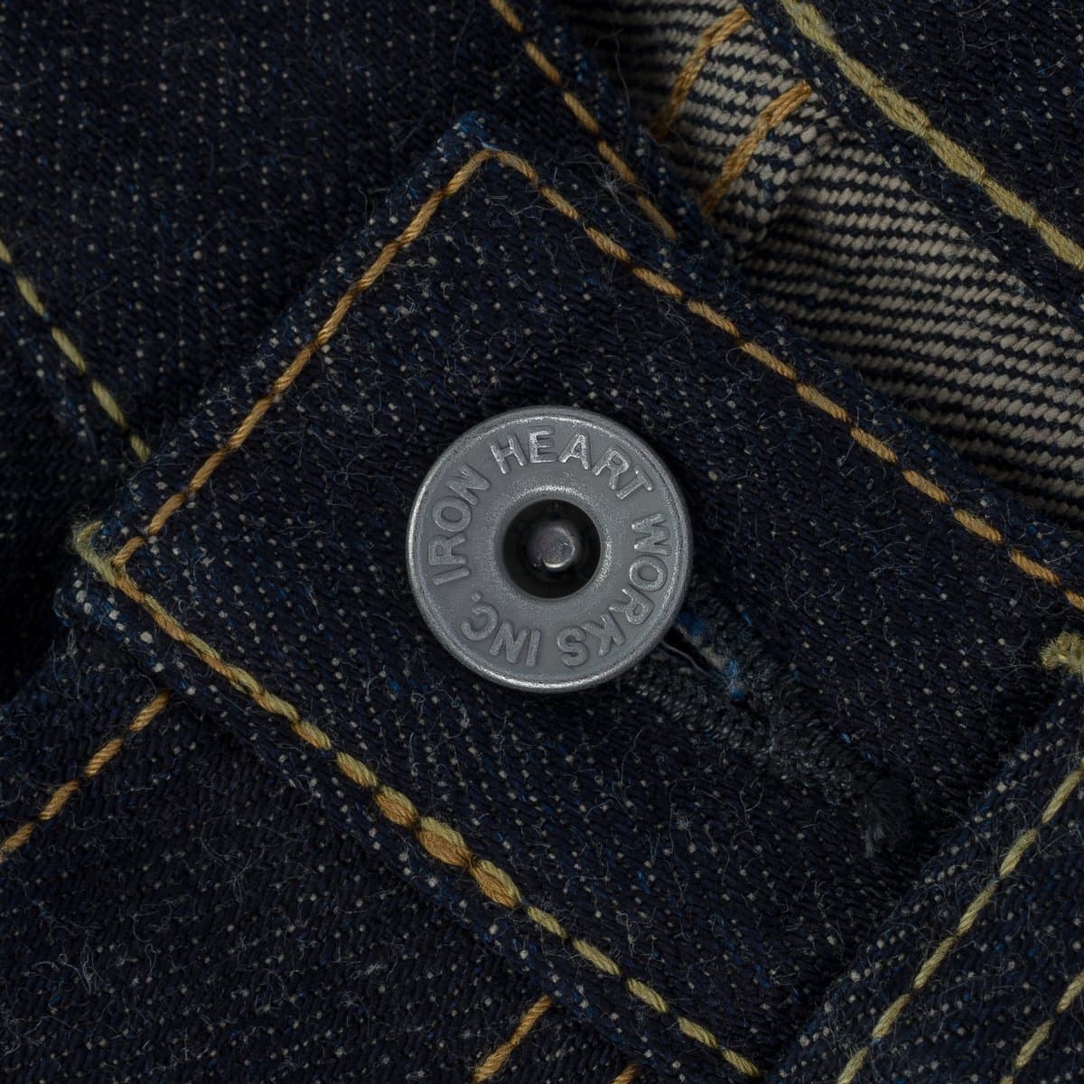 IH-888N 17oz Selvedge Denim Medium/High Rise Tapered Cut Jeans - Natural Indigo - Image 5