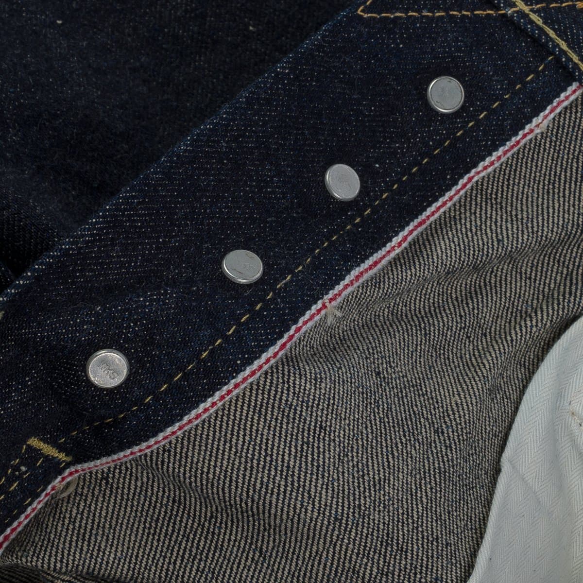 IH-888N 17oz Selvedge Denim Medium/High Rise Tapered Cut Jeans - Natural Indigo - Image 8
