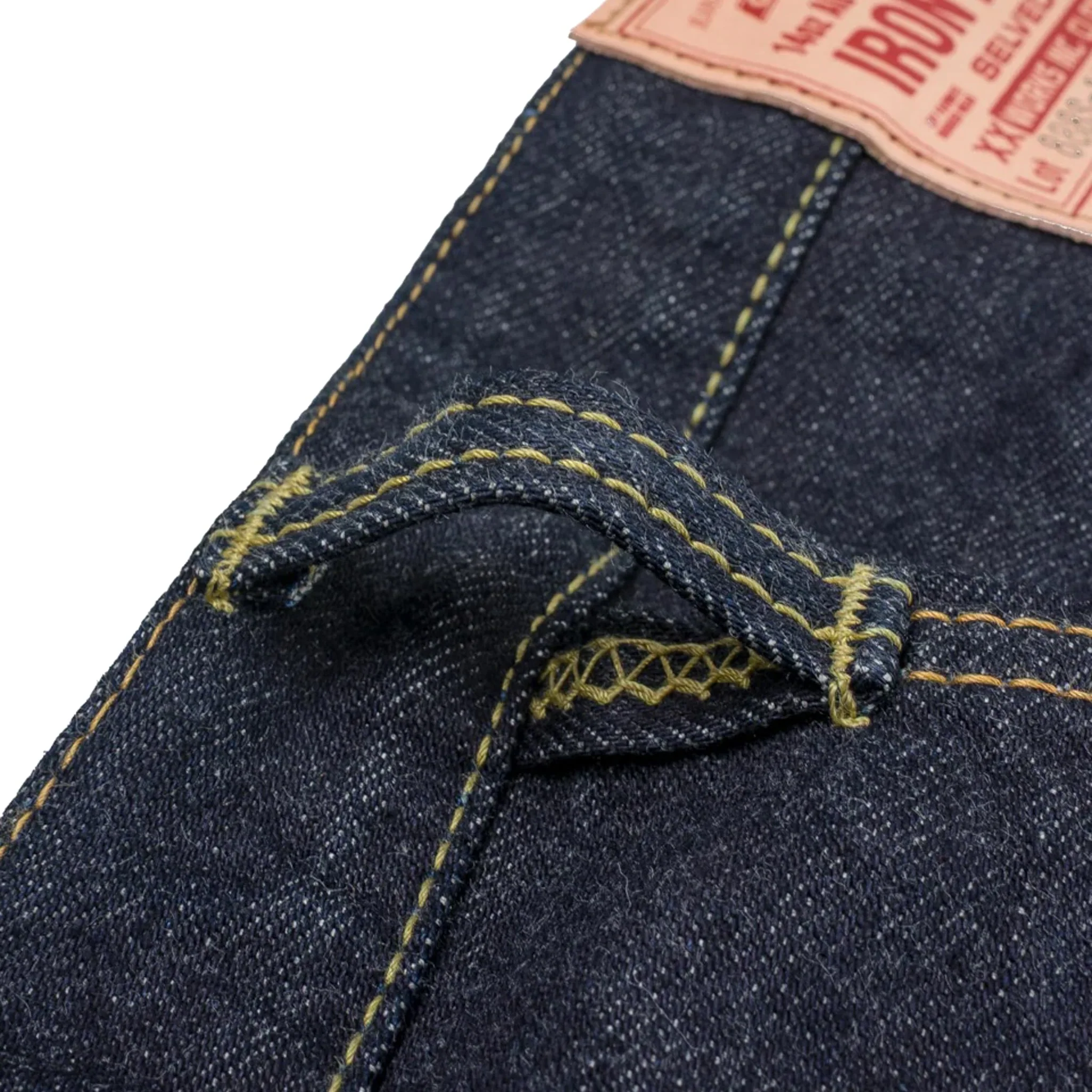 IH-888S-142 14oz Selvedge Denim Medium/High Rise Tapered Cut Jeans - Indigo - Image 9