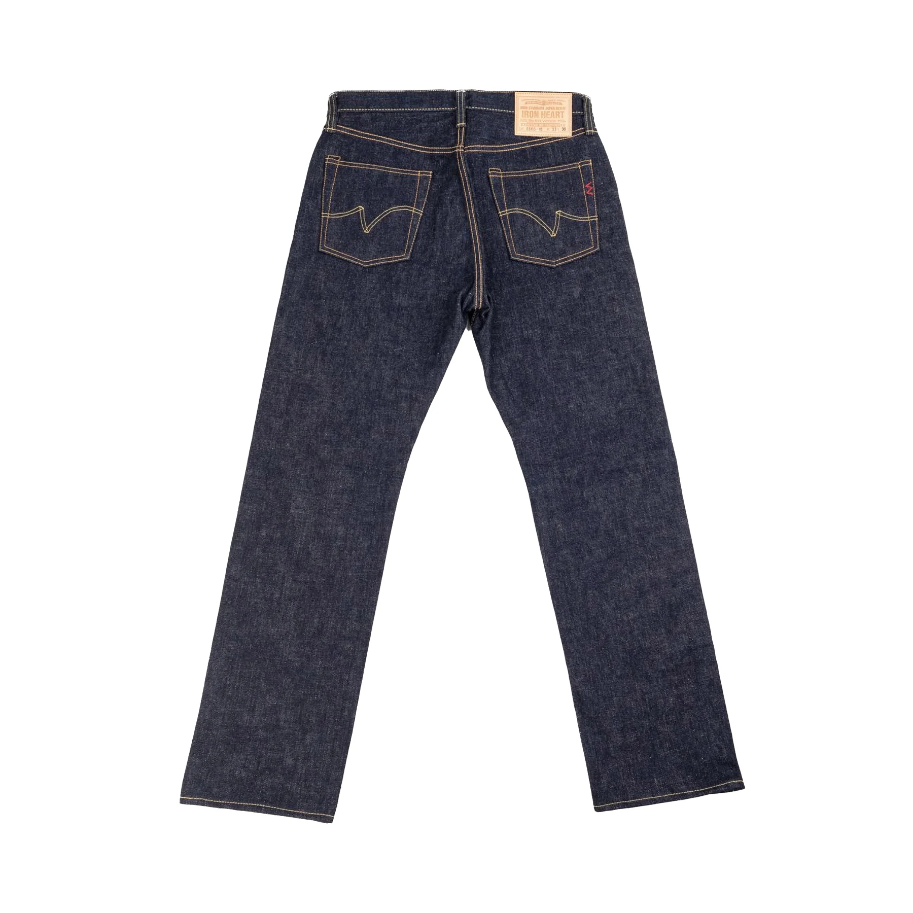 IH-888S-18 18oz Vintage Selvedge Denim Medium/High Rise Tapered Cut Jeans - Indigo - Image 3