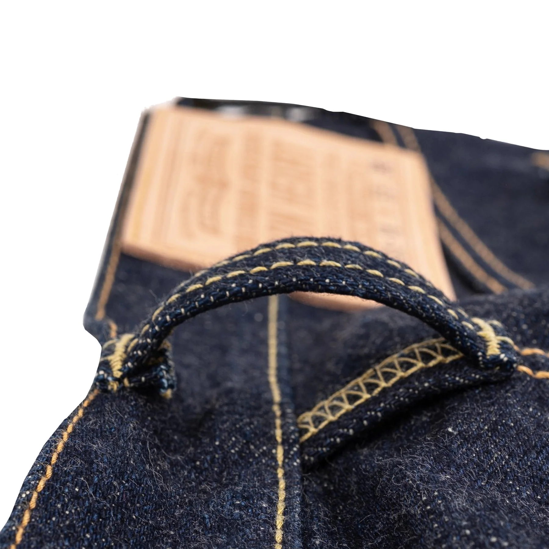 IH-888S-18 18oz Vintage Selvedge Denim Medium/High Rise Tapered Cut Jeans - Indigo - Image 9