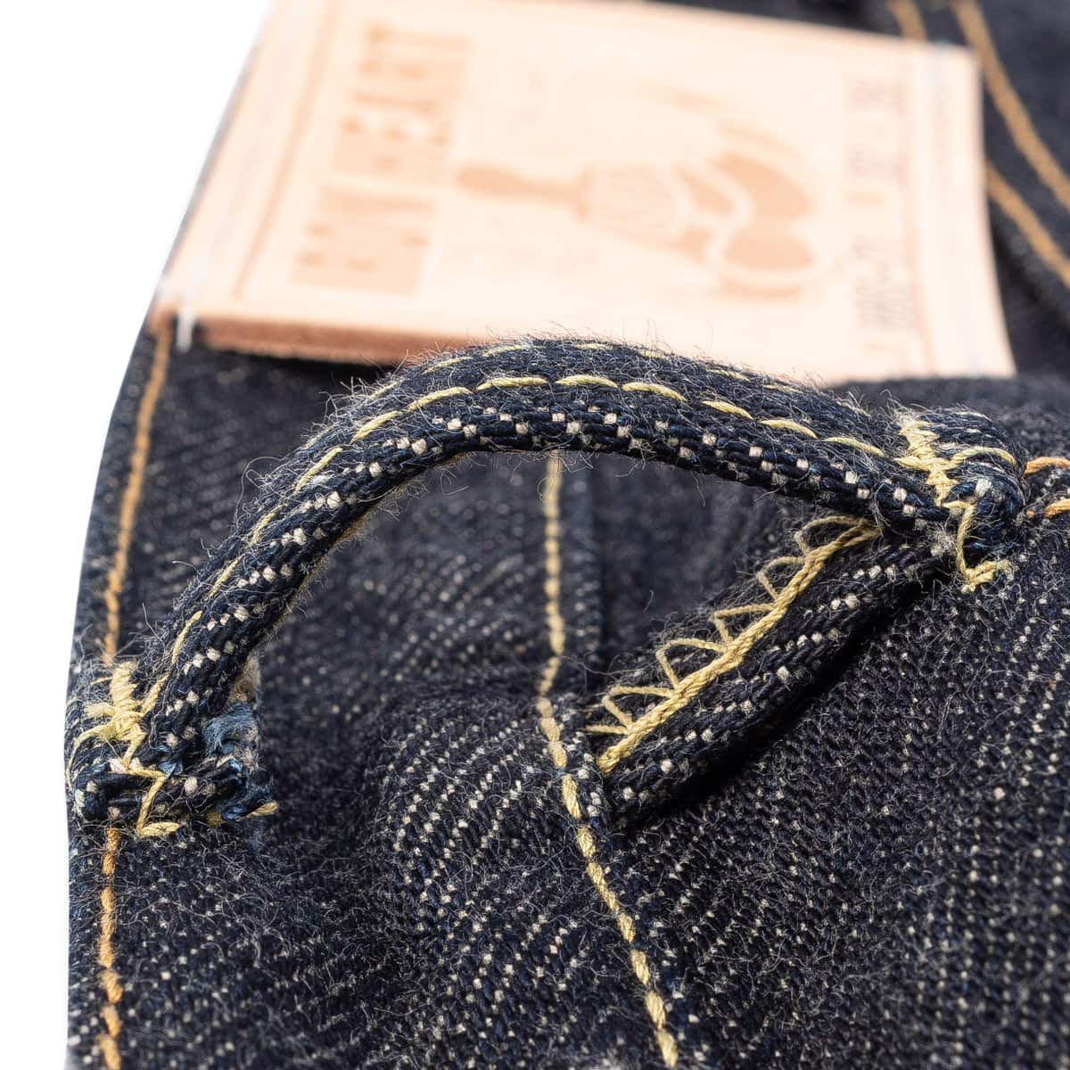 IH-888S-21 21oz Selvedge Denim Medium/High Rise Tapered Cut Jeans - Indigo - Image 6