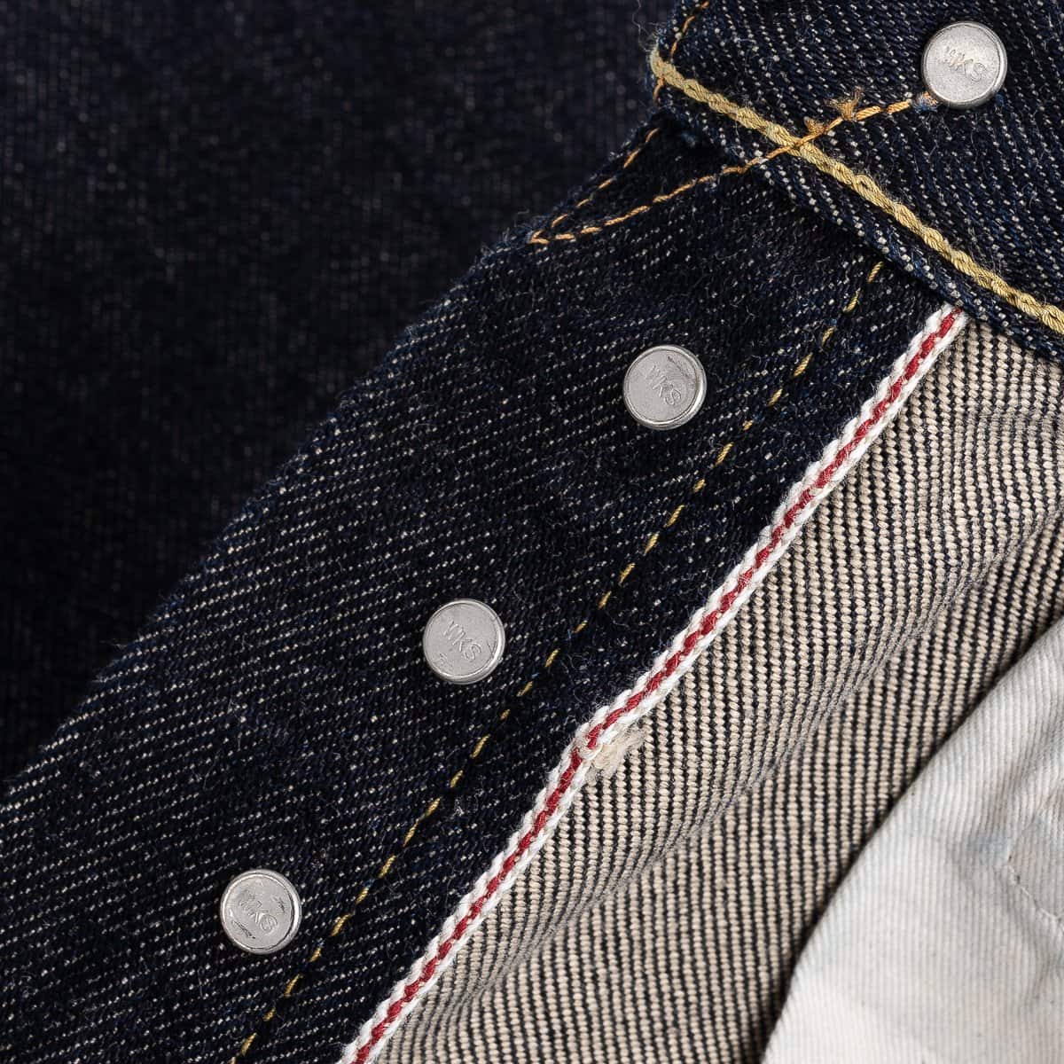 IH-888S-21 21oz Selvedge Denim Medium/High Rise Tapered Cut Jeans - Indigo - Image 8