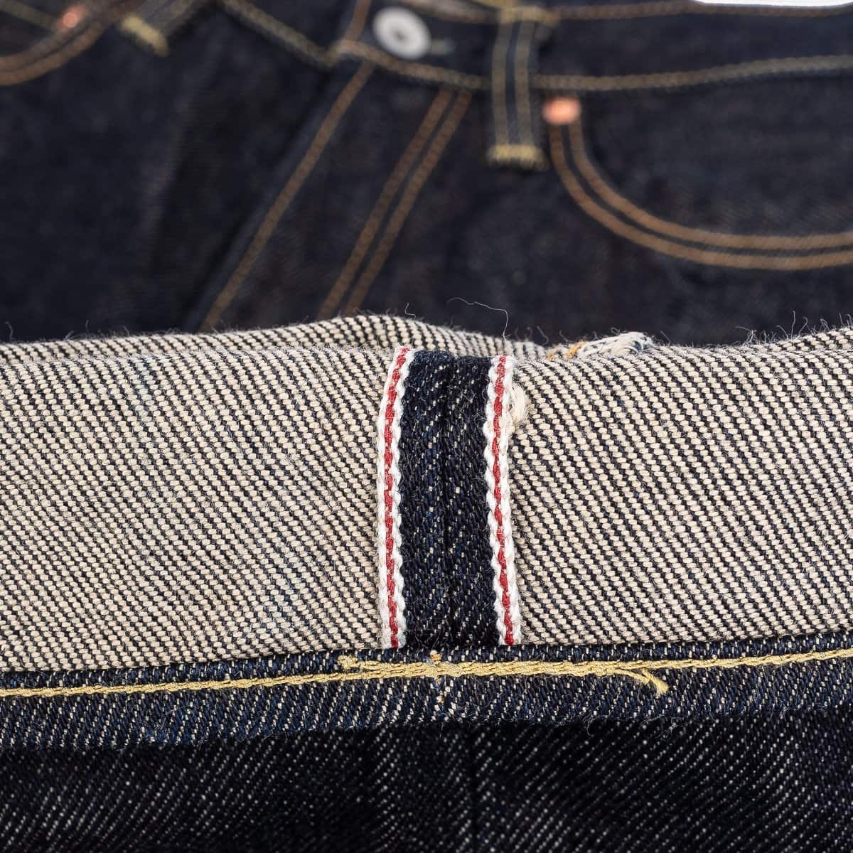 IH-888S-21 21oz Selvedge Denim Medium/High Rise Tapered Cut Jeans - Indigo - Image 9