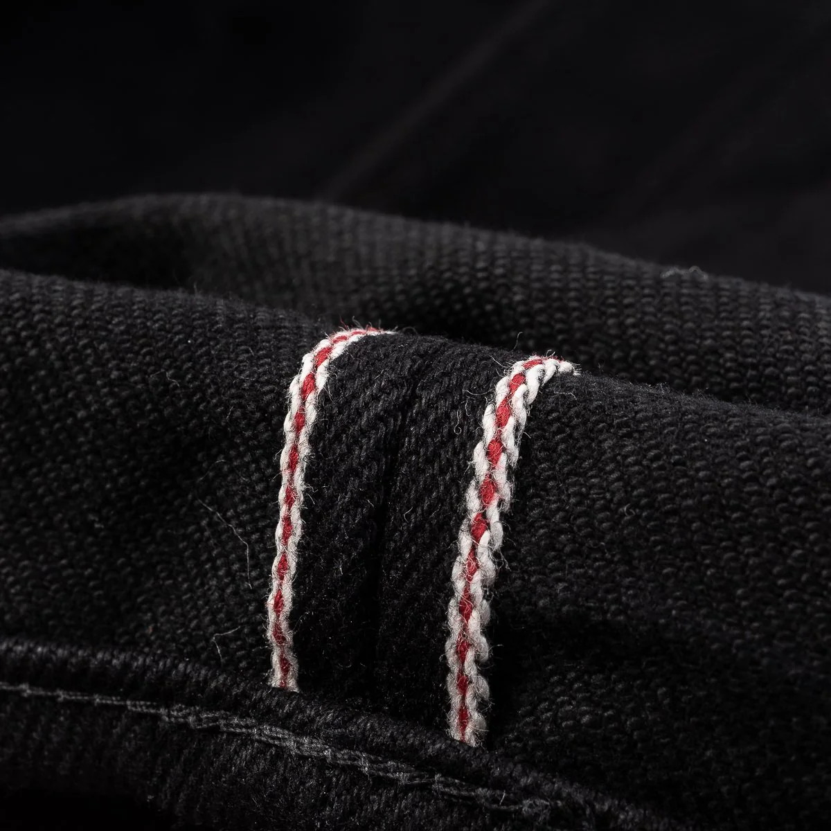 IH-888S-SBG 21oz Selvedge Denim Medium High Rise Tapered Cut Jeans - Superblack Fades To Grey - Image 8