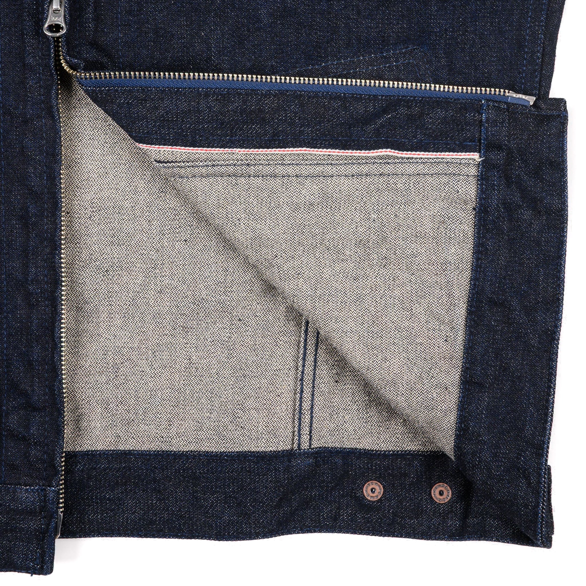 IHJ-122-IND 14oz Broken Twill Selvedge Denim Work Jacket - Indigo - Image 7