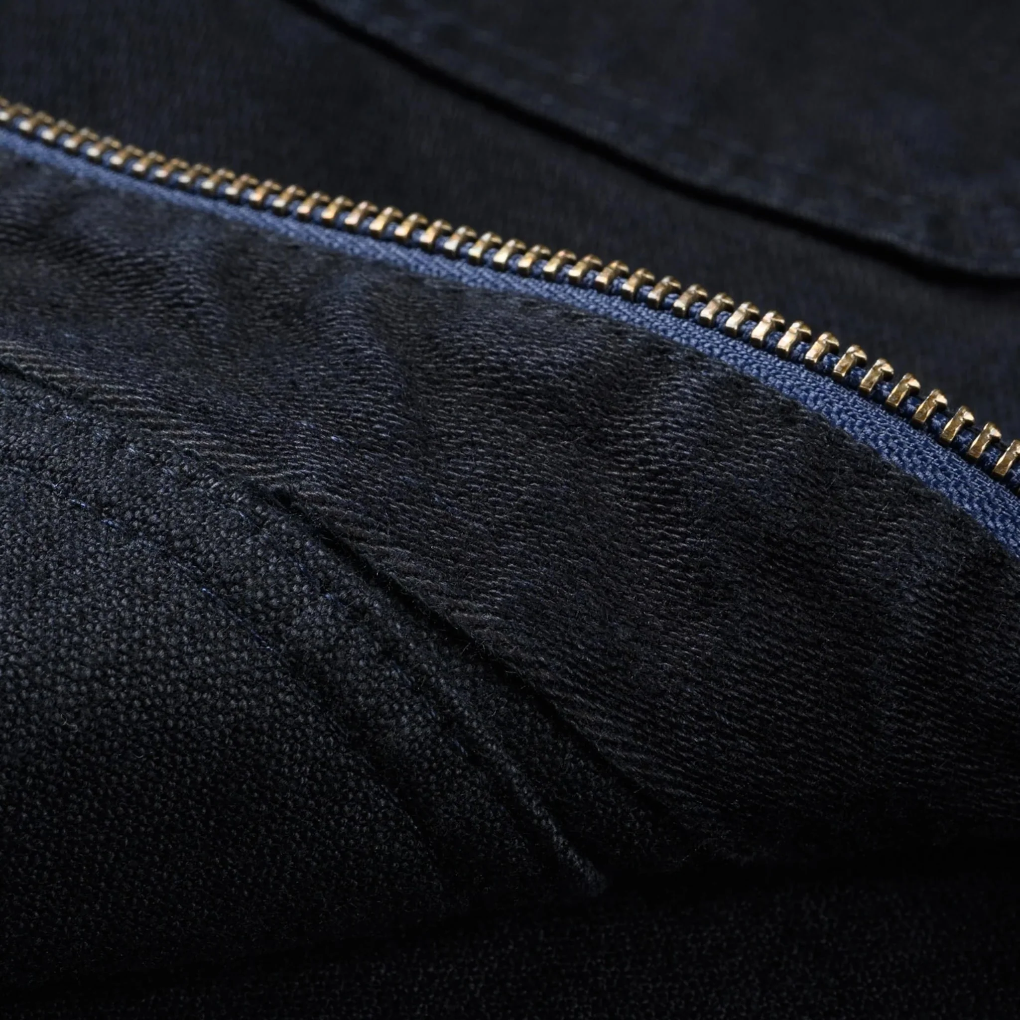 IHJ-123-OD 14oz Broken Twill Selvedge Denim Work Jacket - Indigo Overdyed Black - Image 13