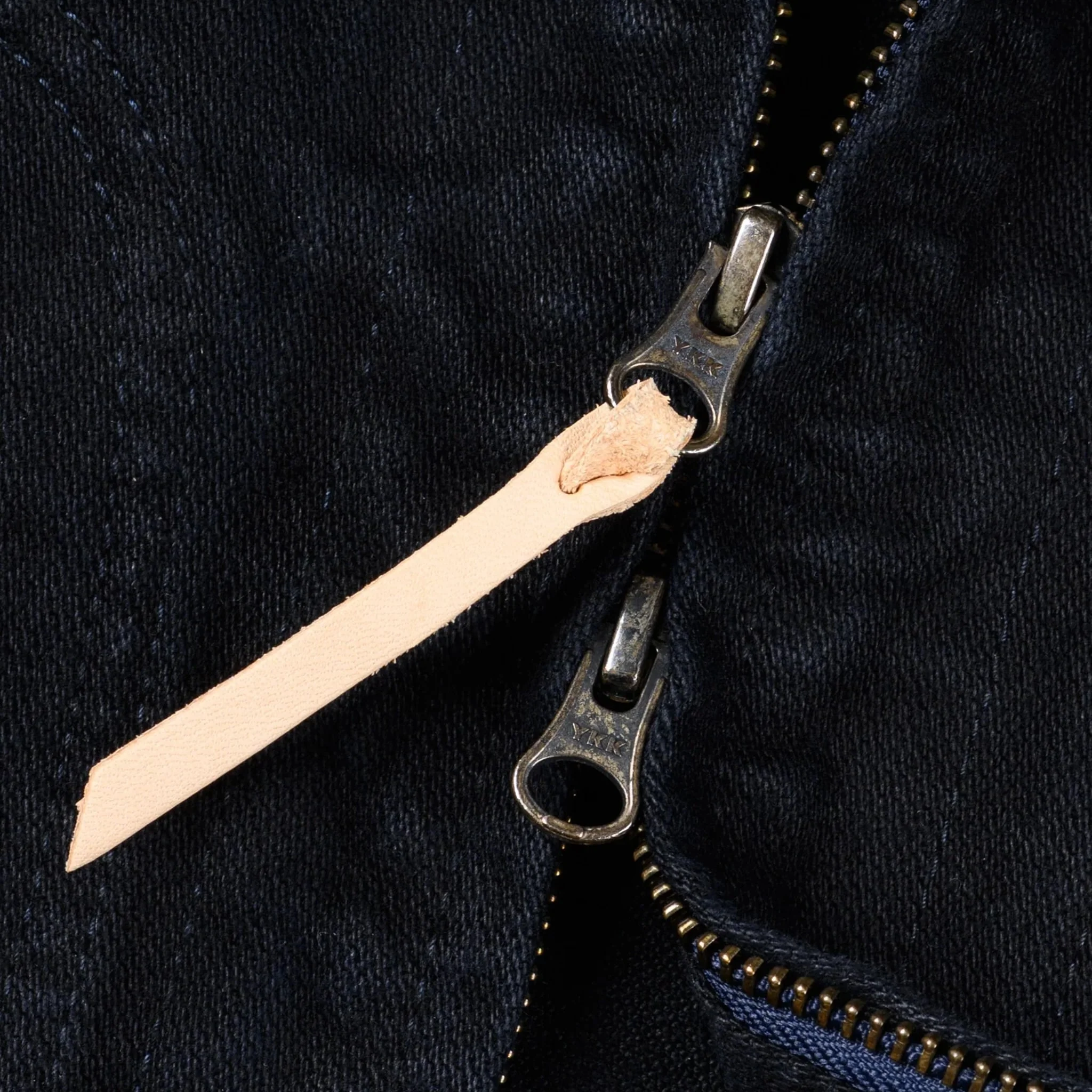 IHJ-123-OD 14oz Broken Twill Selvedge Denim Work Jacket - Indigo Overdyed Black - Image 14