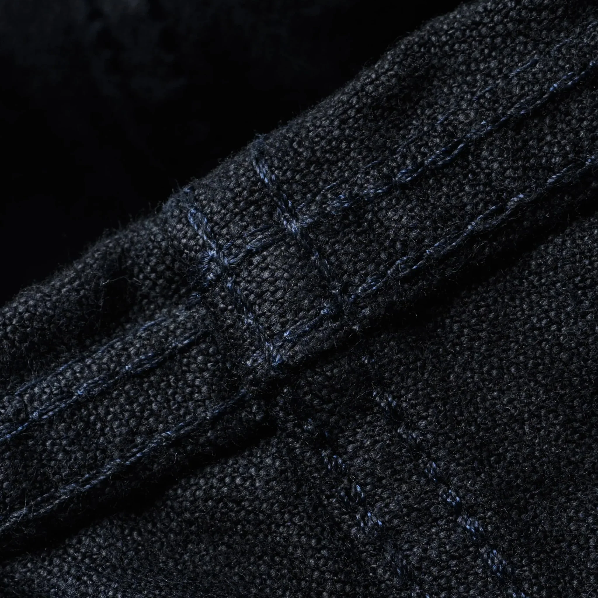 IHJ-123-OD 14oz Broken Twill Selvedge Denim Work Jacket - Indigo Overdyed Black - Image 17