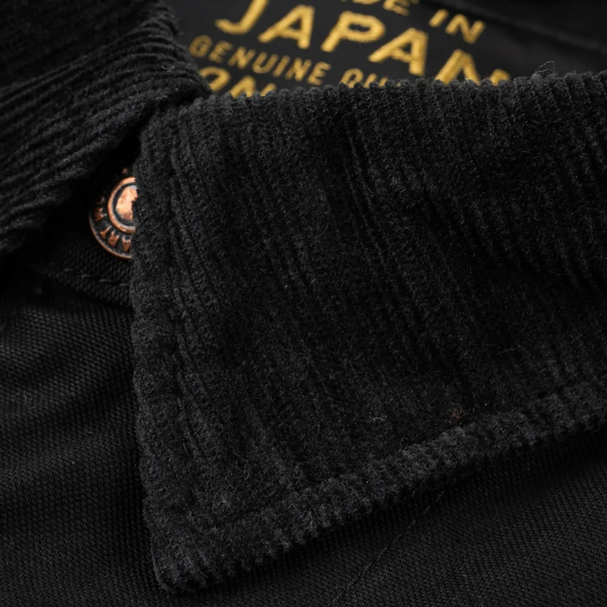 IHJ-148-BLK 10oz Kurashikizome® Organic Cotton Duck Chore Jacket - Black - Image 5