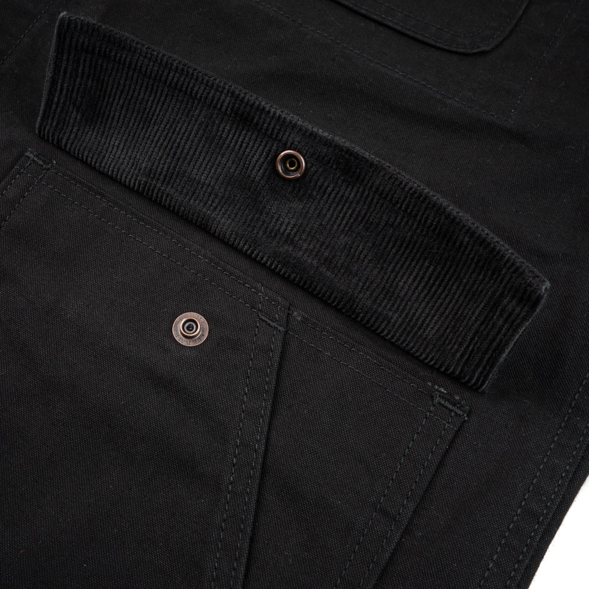 IHJ-148-BLK 10oz Kurashikizome® Organic Cotton Duck Chore Jacket - Black - Image 7