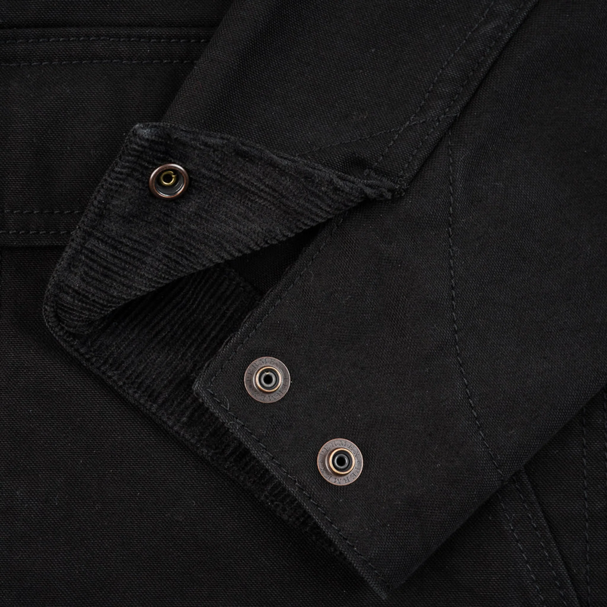IHJ-148-BLK 10oz Kurashikizome® Organic Cotton Duck Chore Jacket - Black - Image 9