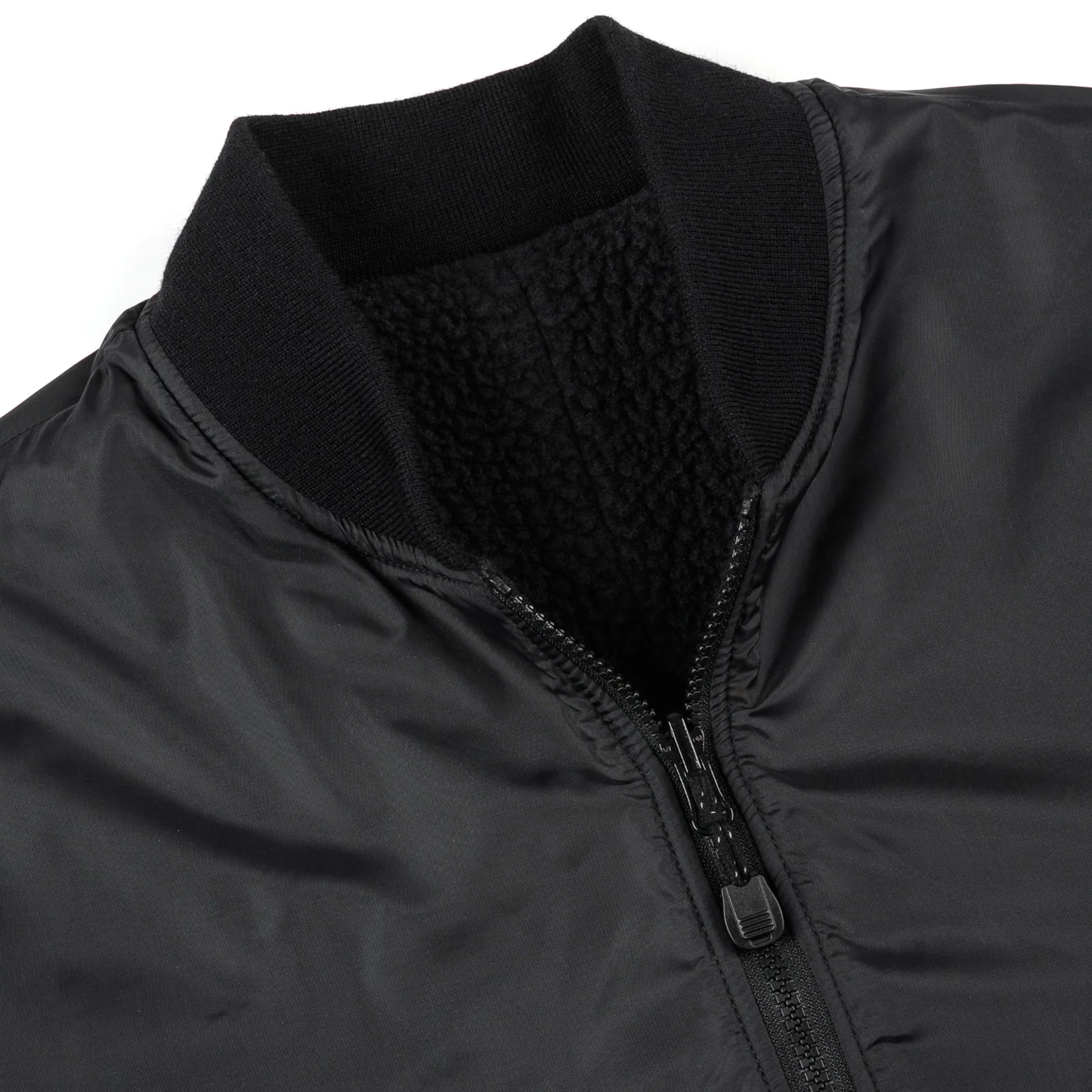 IHJ-157-BLK Reversible Fleece Jacket - Black - Image 4