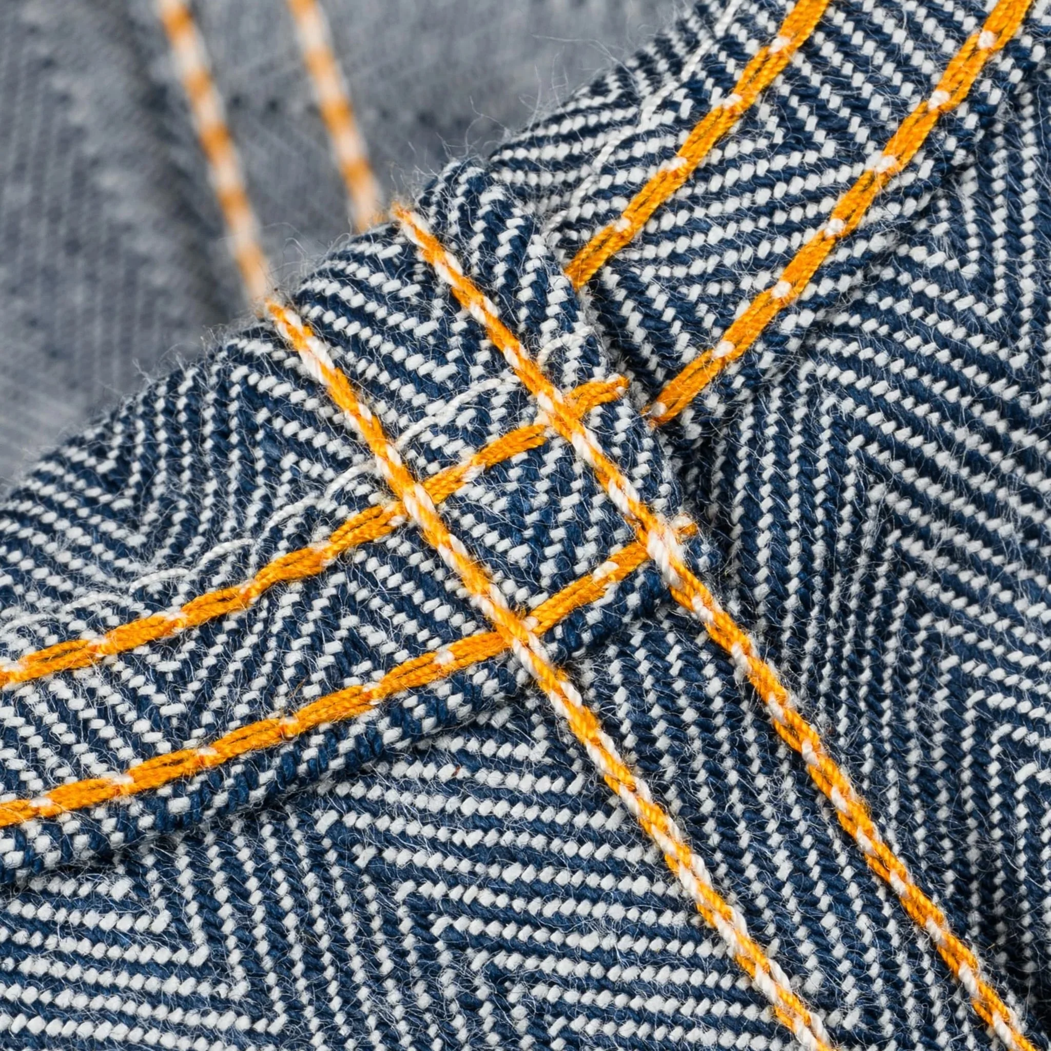 IHJ-164-IND 10.5oz Herringbone Work Jacket - Indigo - Image 15