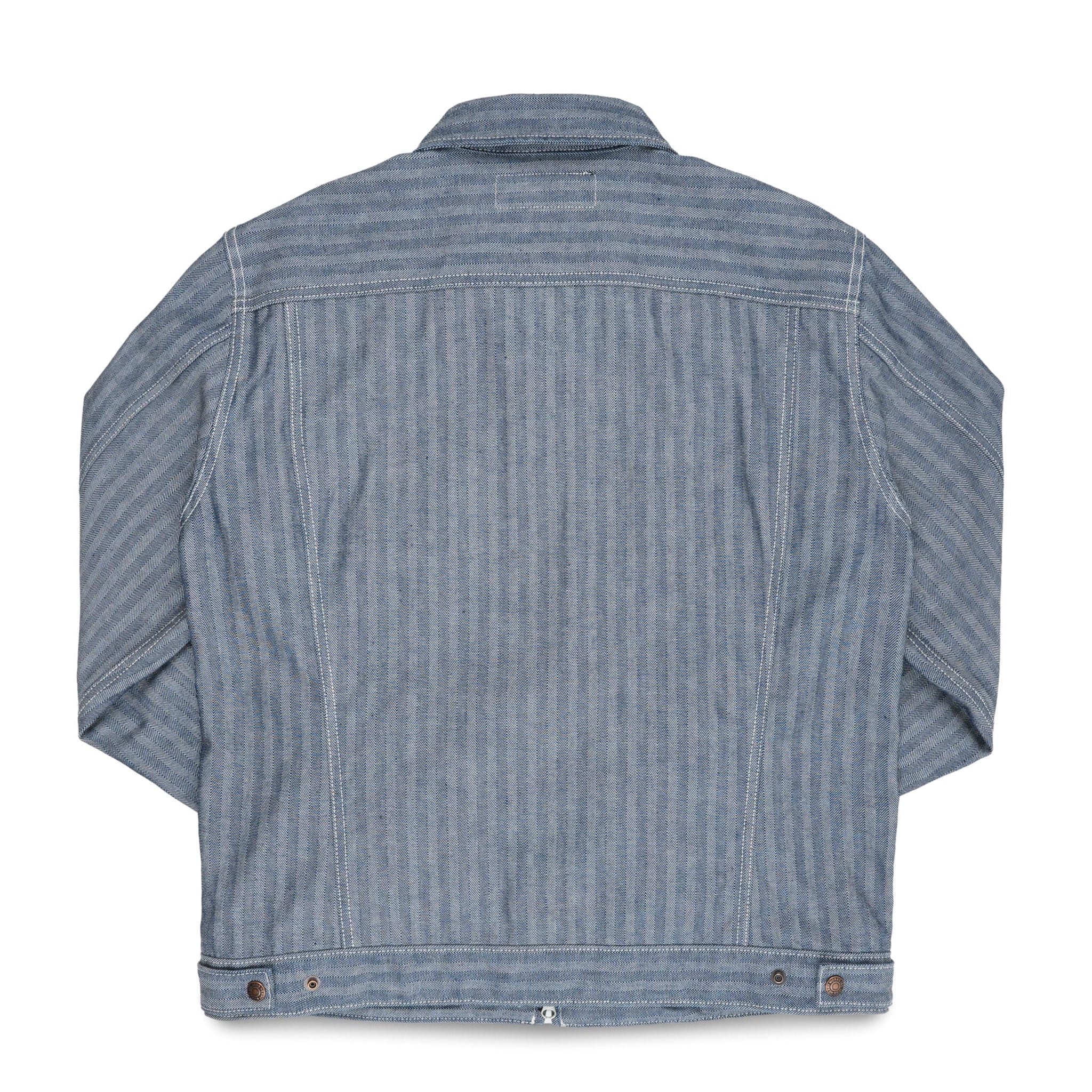 IHJ-164-IND 10.5oz Herringbone Work Jacket - Indigo - Image 2