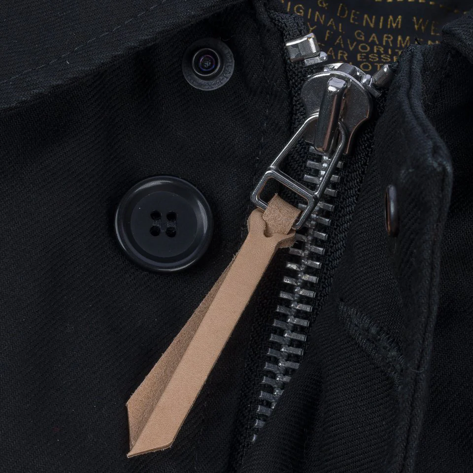 IHM-39-BLK Military Serge A2 Deck Jacket - Black - Image 12