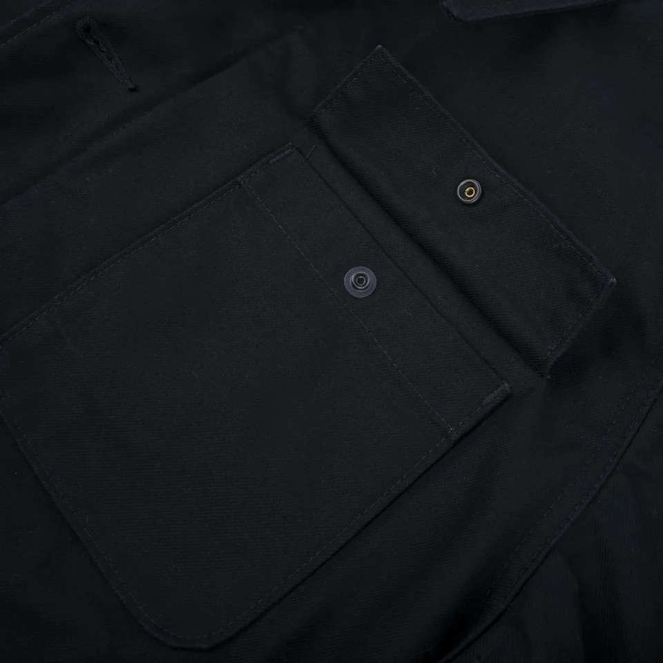 IHM-39-BLK Military Serge A2 Deck Jacket - Black - Image 13