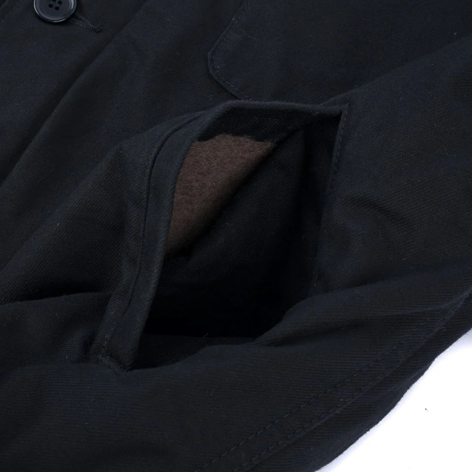 IHM-39-BLK Military Serge A2 Deck Jacket - Black - Image 9